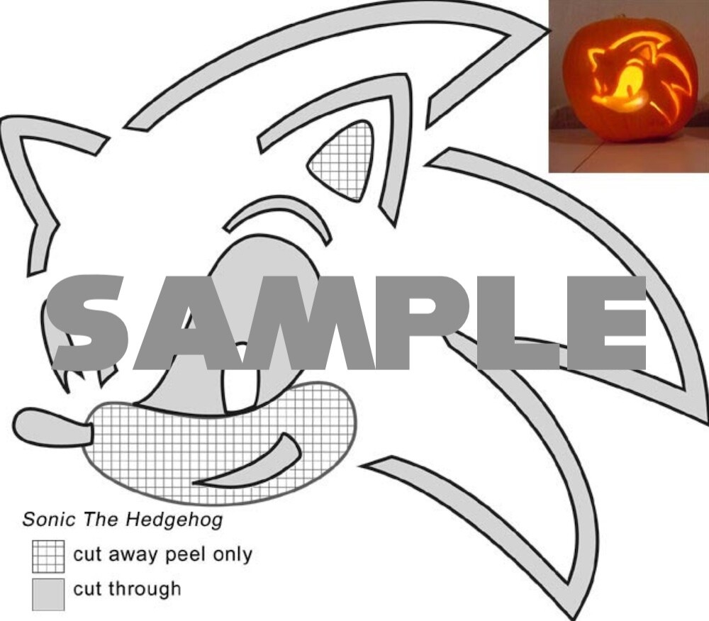Halloween Sonic The Hedgehog Pumpkin Stencil - Community Files intended for Printable Sonic The Hedgehog Pumpkin Stencil