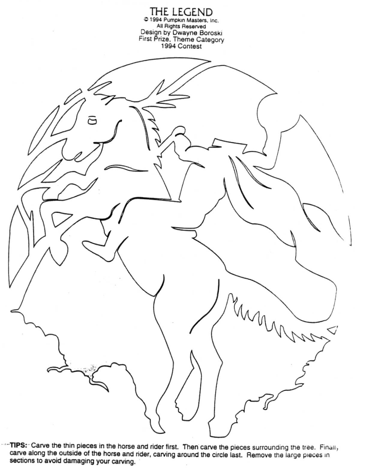 Headless Horseman (Free Pumpkin Stencil - Pumpkin Pattern intended for Free Printable Headless Horseman Pumpkin Carving