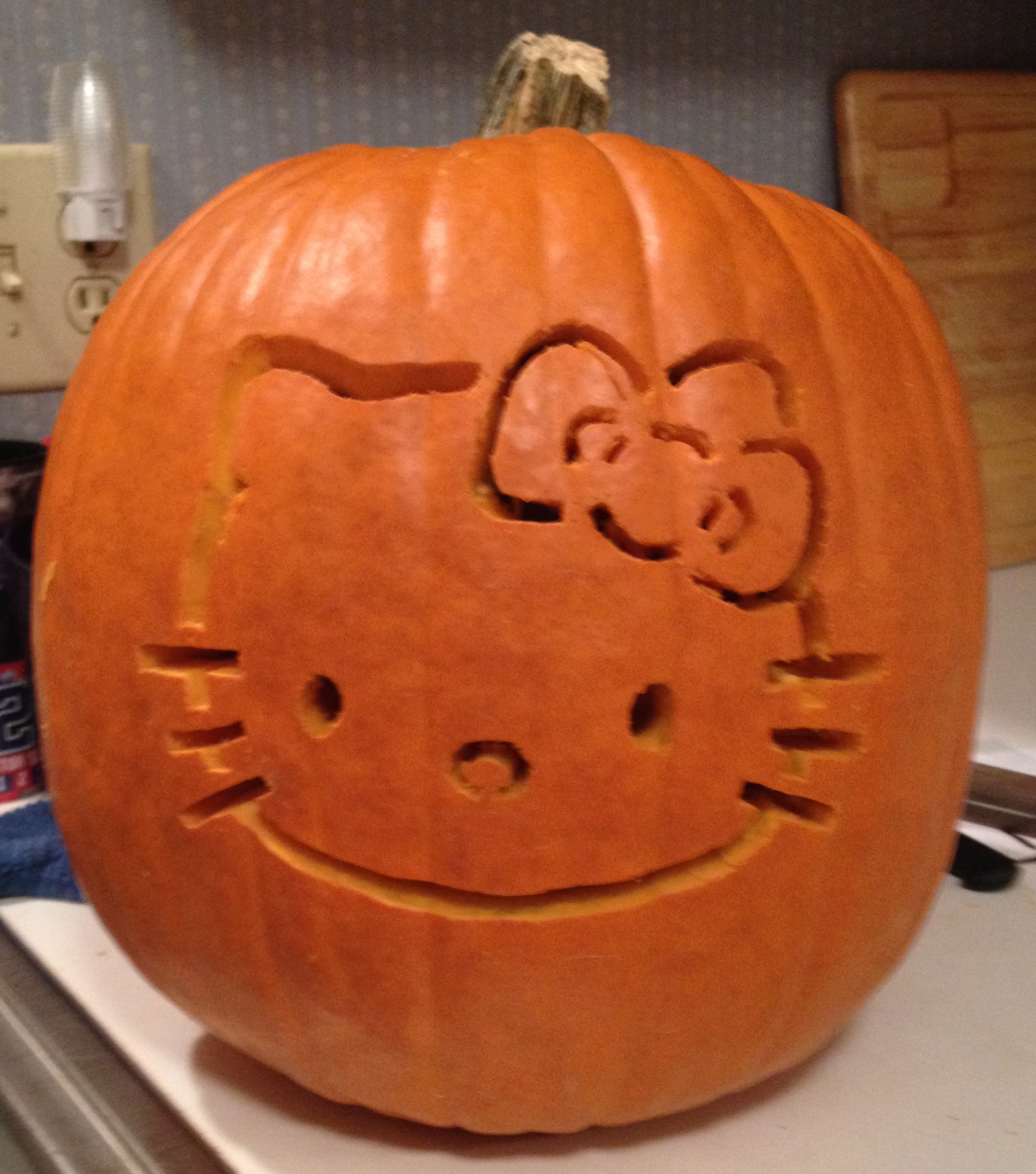 Hello Kitty Pumpkin Carving Tutorial intended for Hello Kitty Pumpkin Carving Stencil Printable