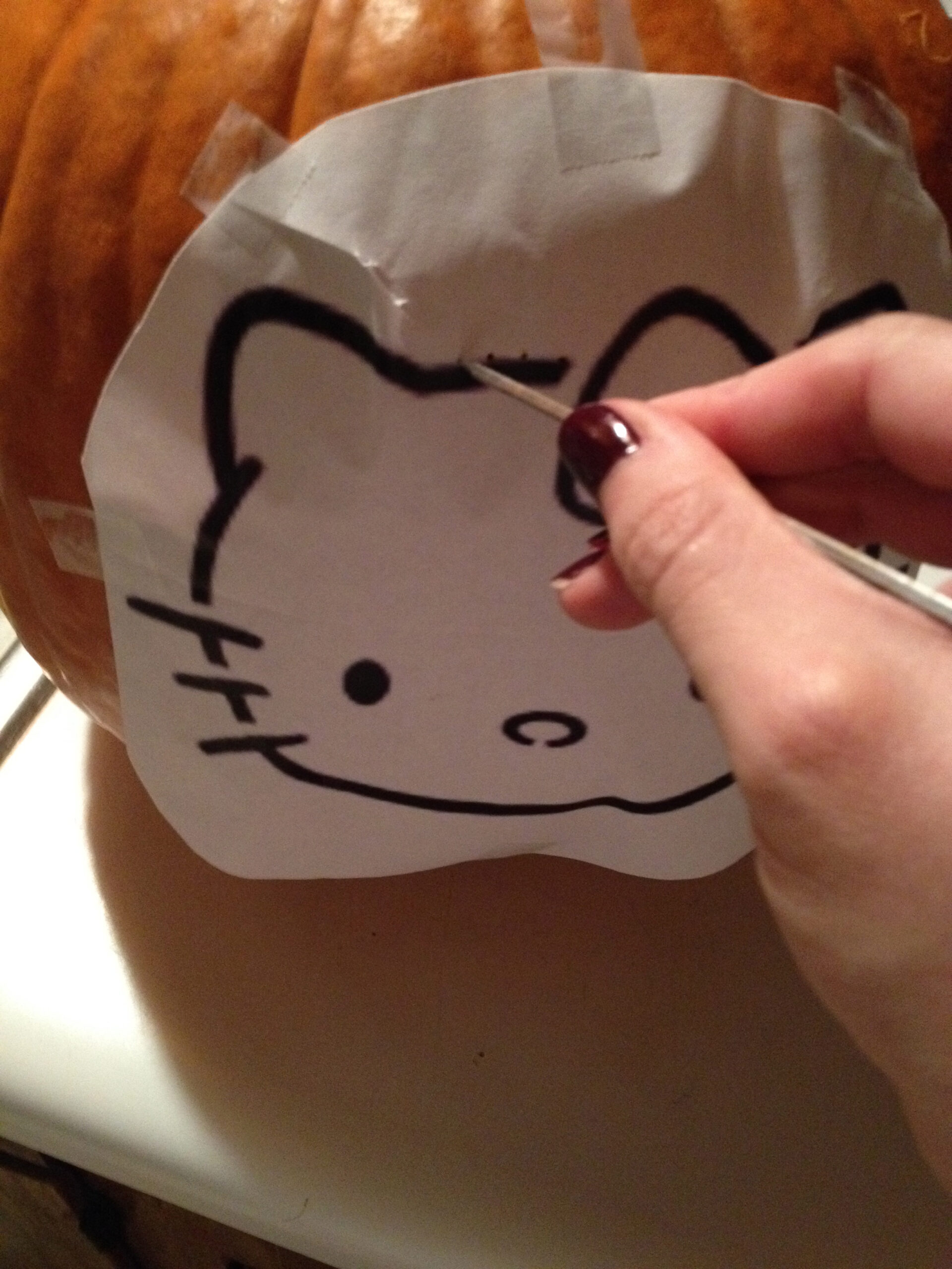 Hello Kitty Pumpkin Carving Tutorial within Hello Kitty Pumpkin Carving Stencil Printable