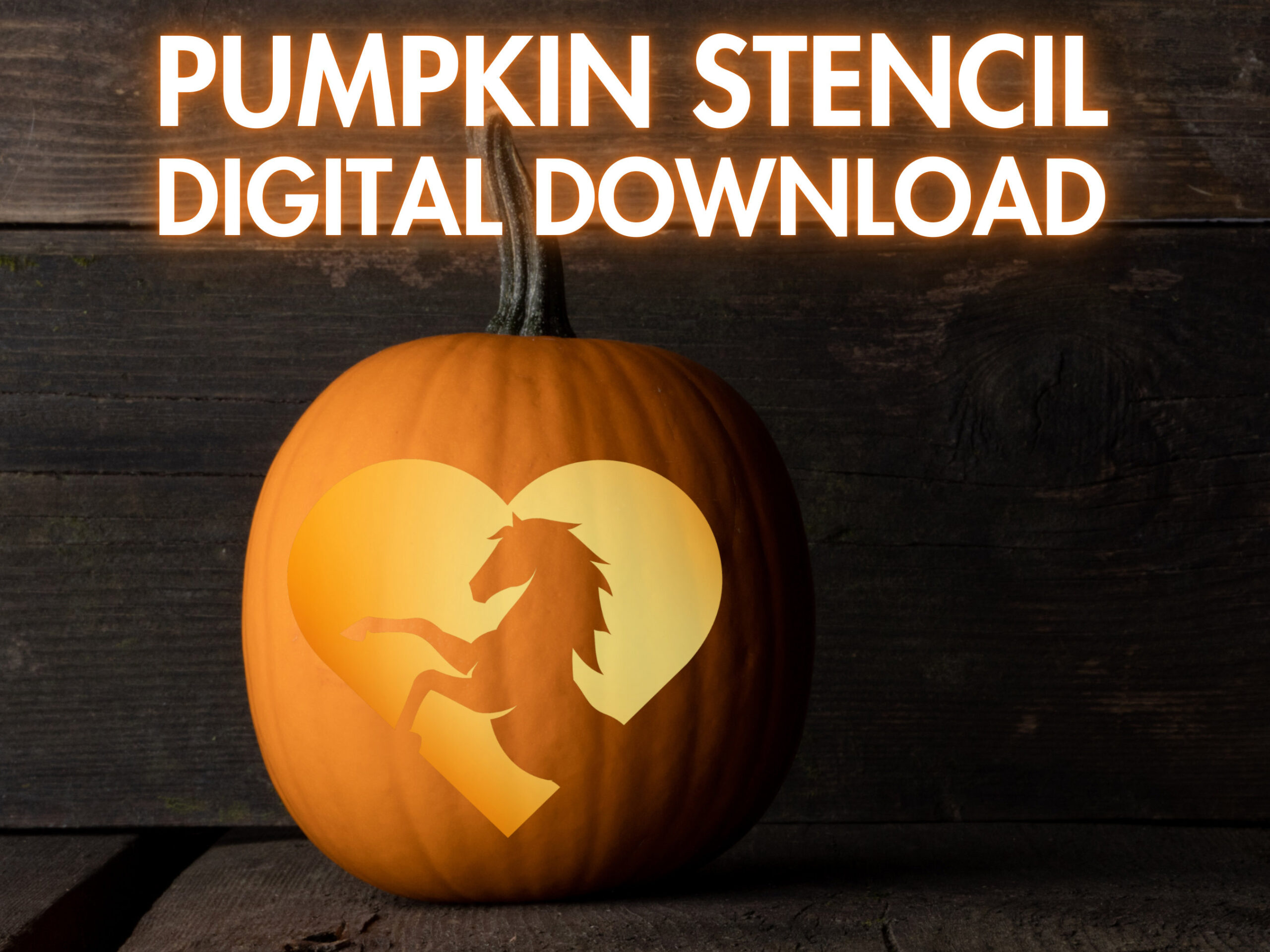 Horse Pumpkin Stencil, Printable Pumpkin Carving Stencil, Pony for Horse Pumpkin Stencil Printable