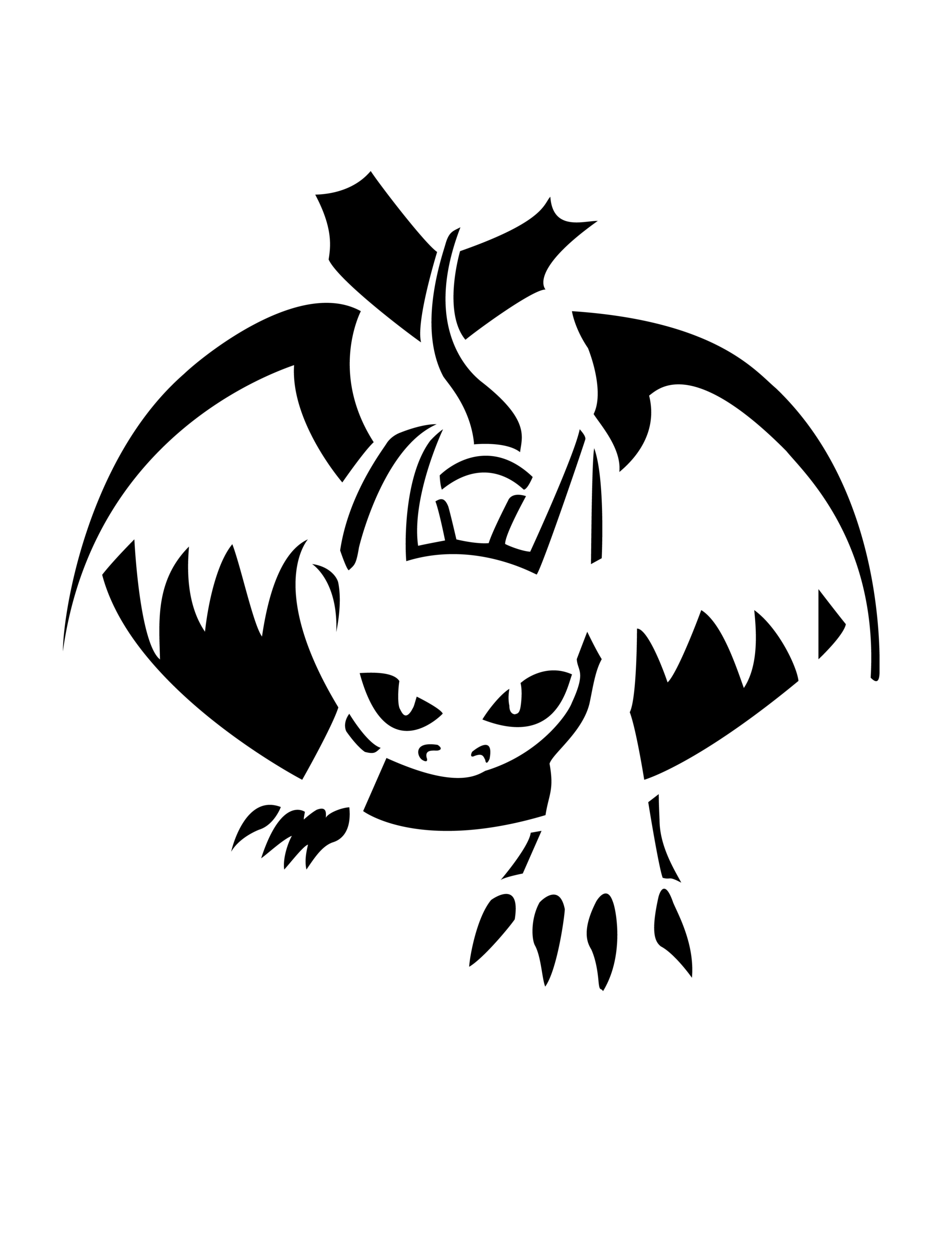 How To Train Your Dragon (Free Pumpkin Stencil - Pumpkin Pattern for Printable Toothless Pumpkin Stencil