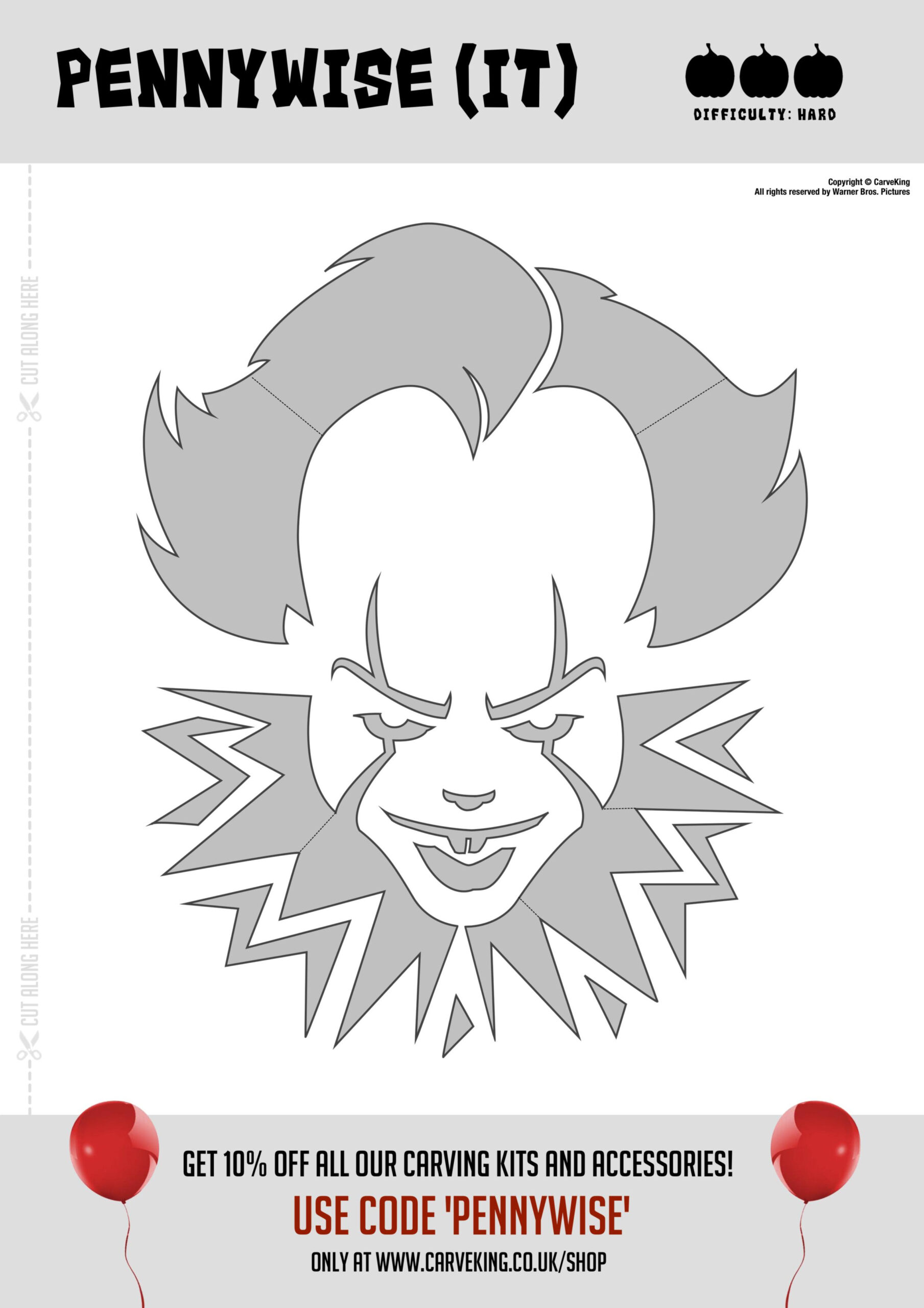 It: Pennywise (Free Pumpkin Stencil - Pumpkin Pattern - Pumpkin with regard to Pennywise Pumpkin Stencil Printable