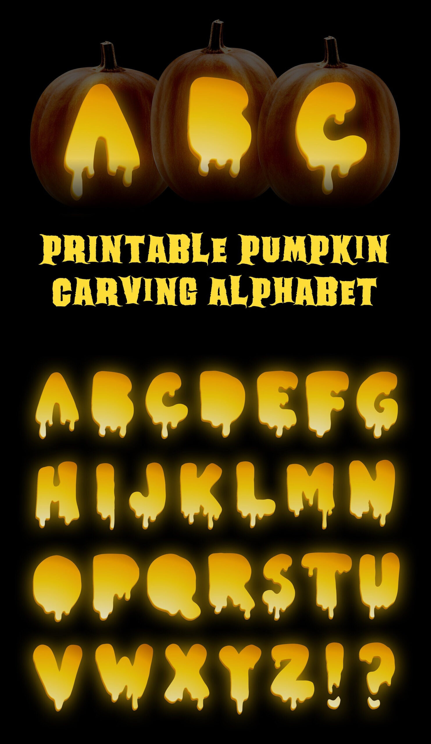 Jack-O-Lantern Letters - Create Custom Pumpkin Words With These throughout Printable Letter Stencils For Pumpkin Carving