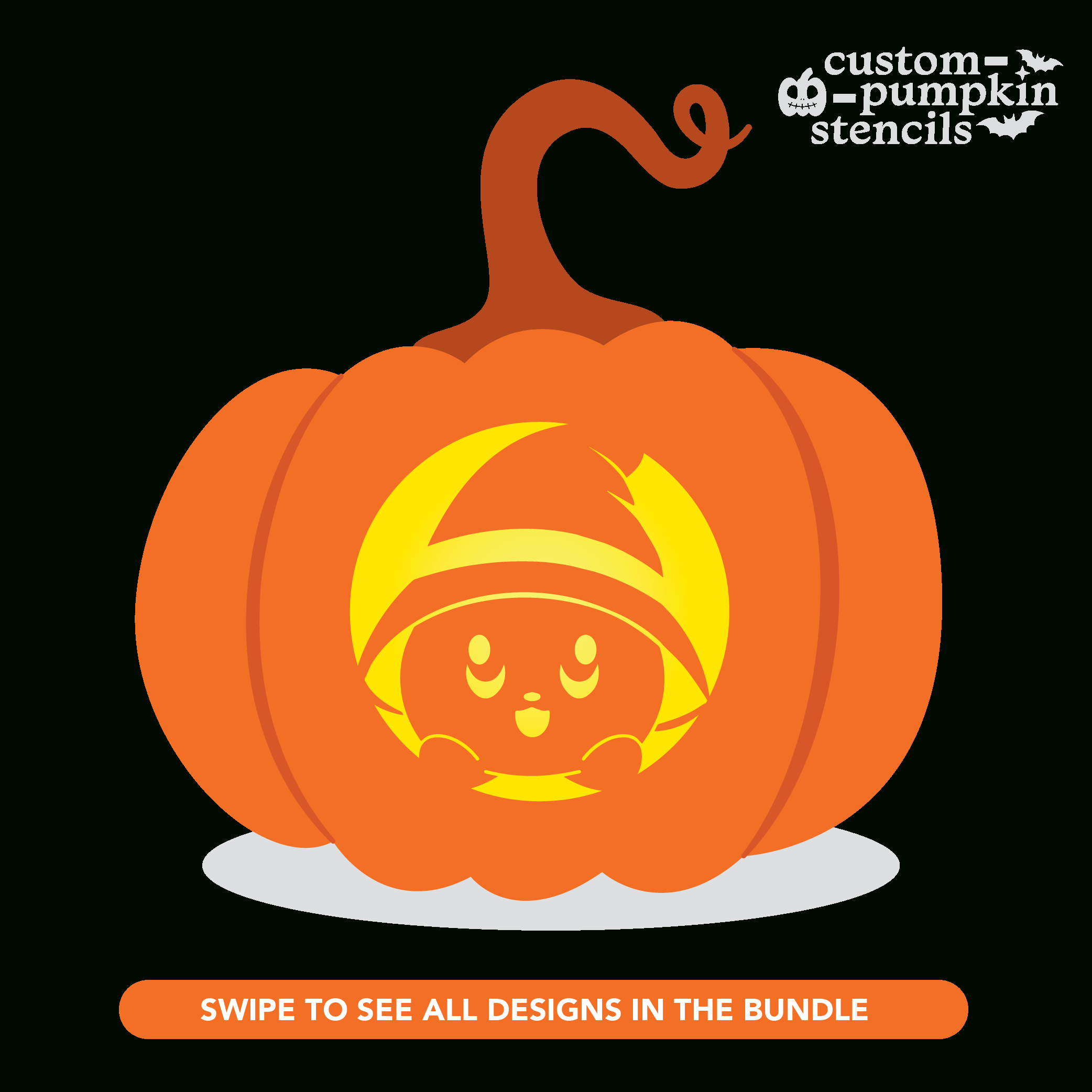 Kirby Pumpkin Carving Stencil regarding Kirby Pumpkin Stencil Printable