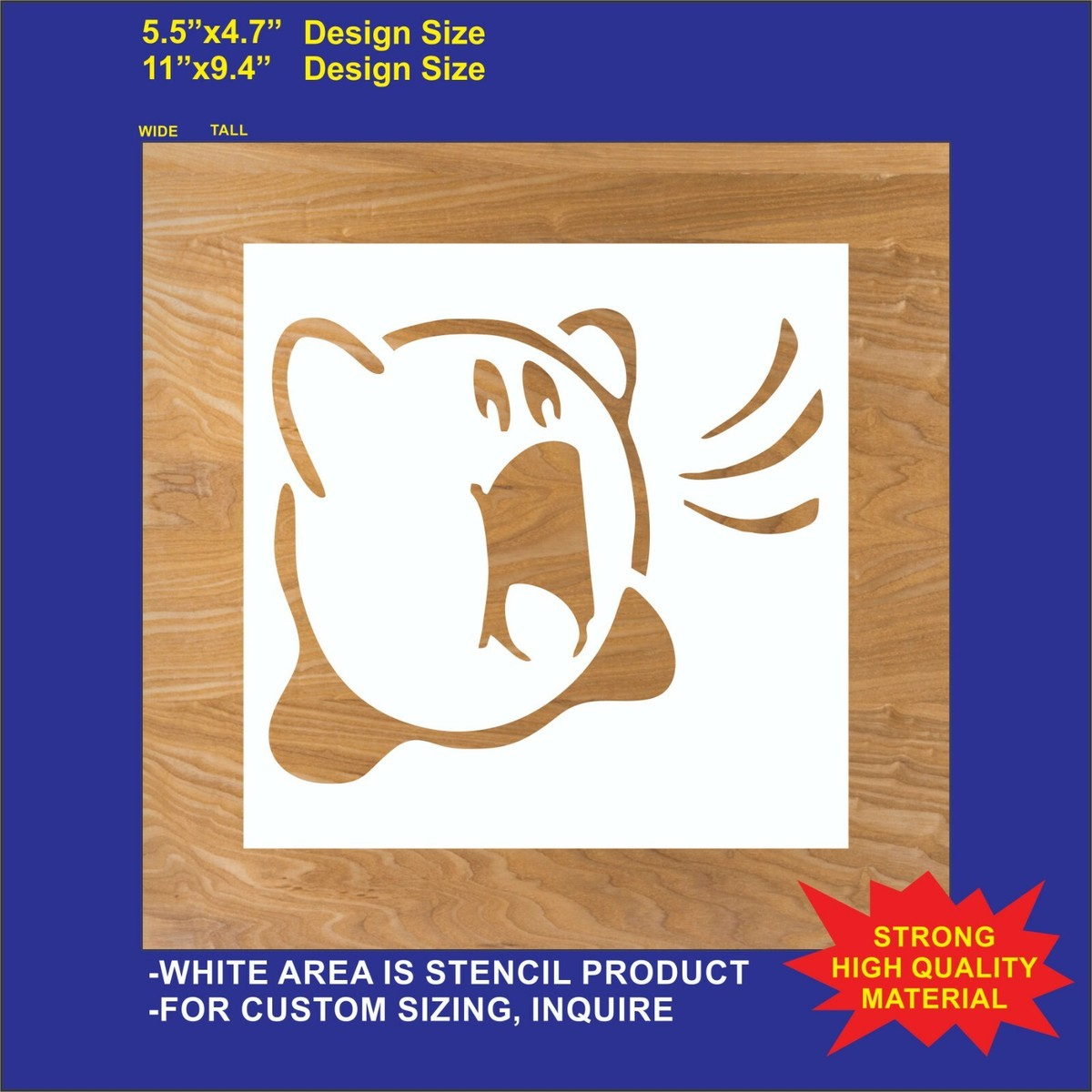 Kirby - Reusable, Flexible Stencil regarding Printable Kirby Pumpkin Stencil