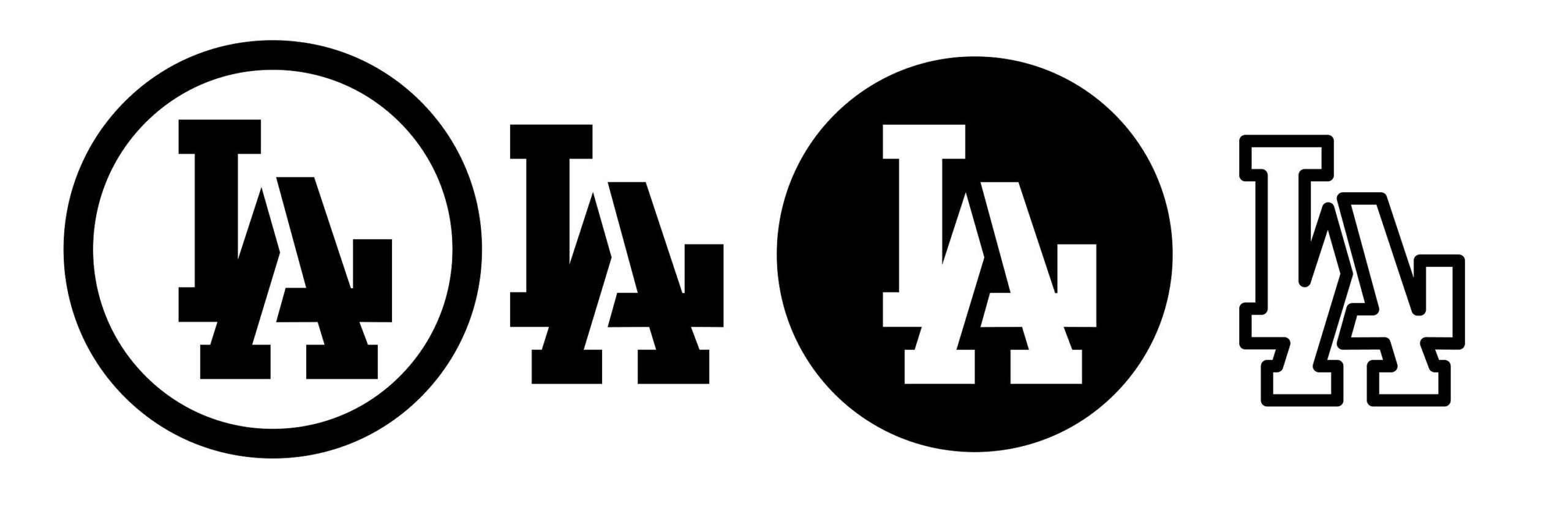 La Stencil Logo 4 Pack Svg Png - Etsy Canada intended for La Dodgers Pumpkin Stencil Printable