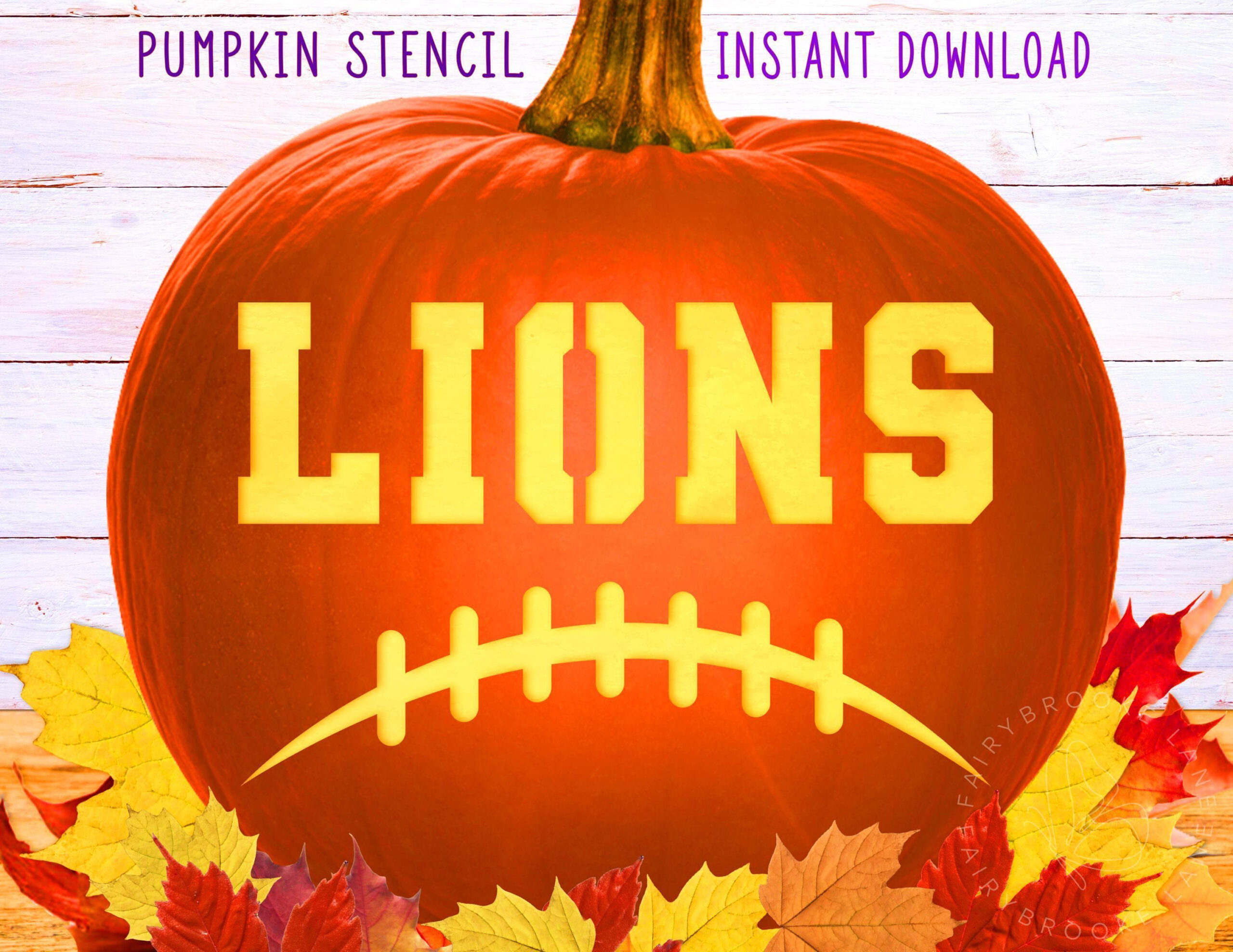 Lions Football Pumpkin Stencil, Football Season Pumpkin Stencil, Football  Player Stencil, Pumpkin Carving Printable Halloween Template in Printable Detroit Lions Pumpkin Stencil