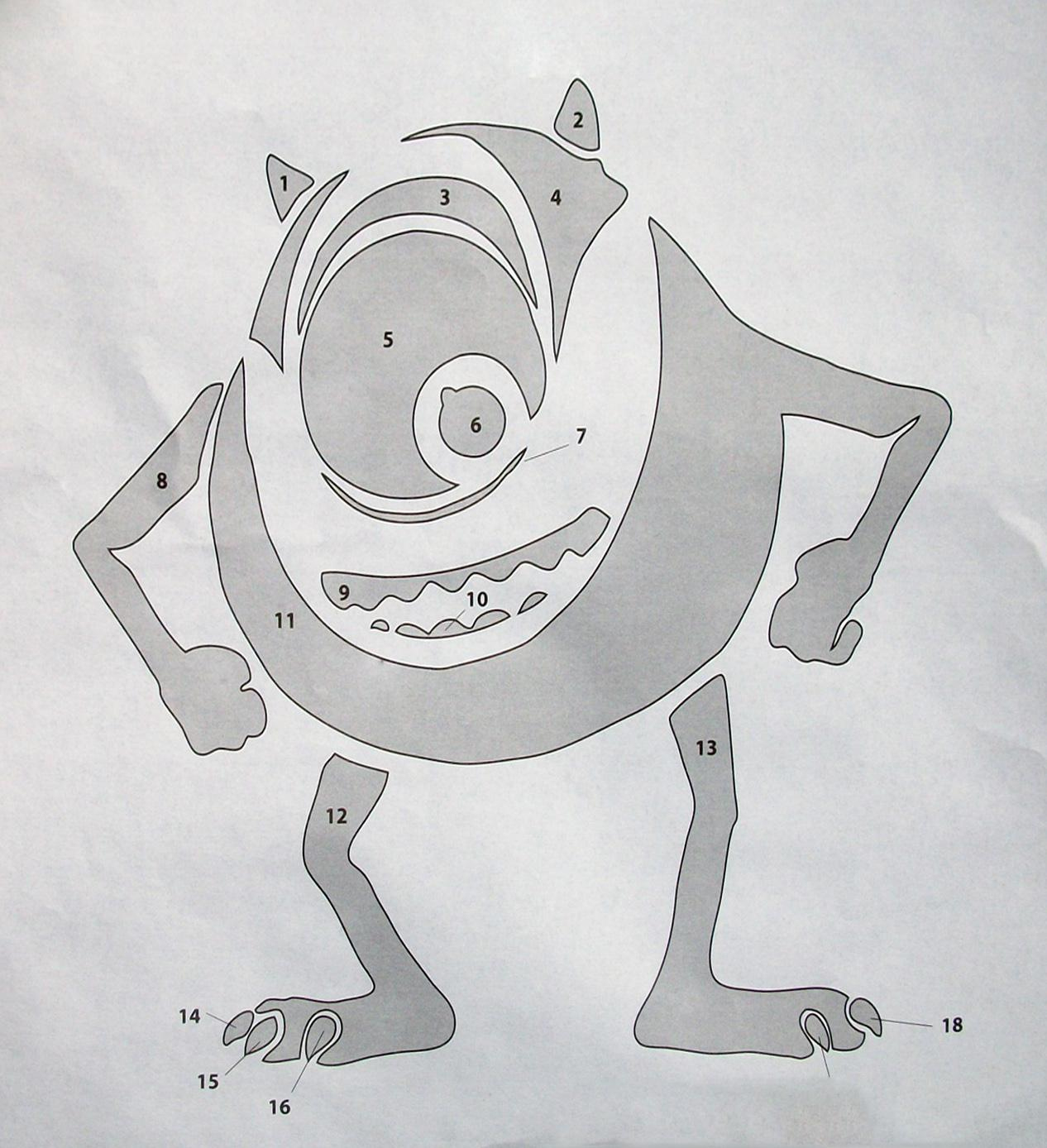 Monsters Inc: Mike Wazowski (Free Pumpkin Stencil - Pumpkin with regard to Printable Mike Wazowski Pumpkin Stencil