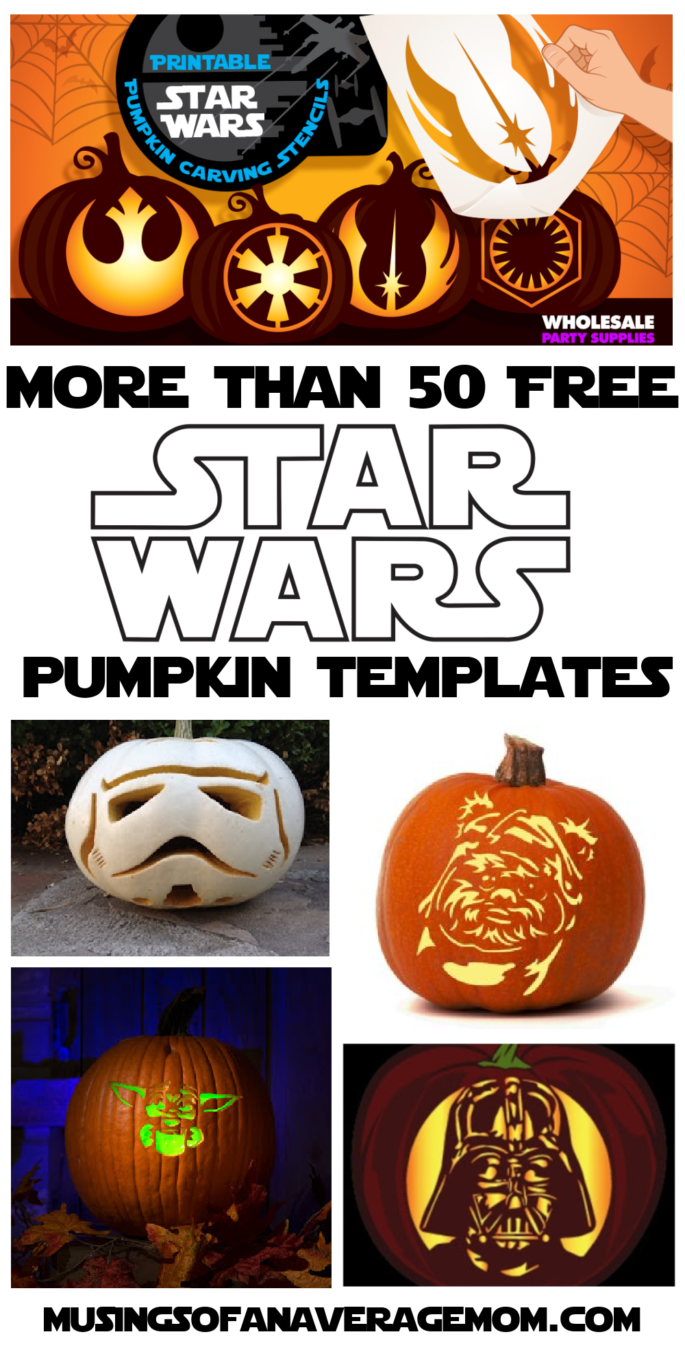 Musings Of An Average Mom: Free Star Wars Pumpkin Carving Templates with Free Printable Star Wars Pumpkin Carving Patterns