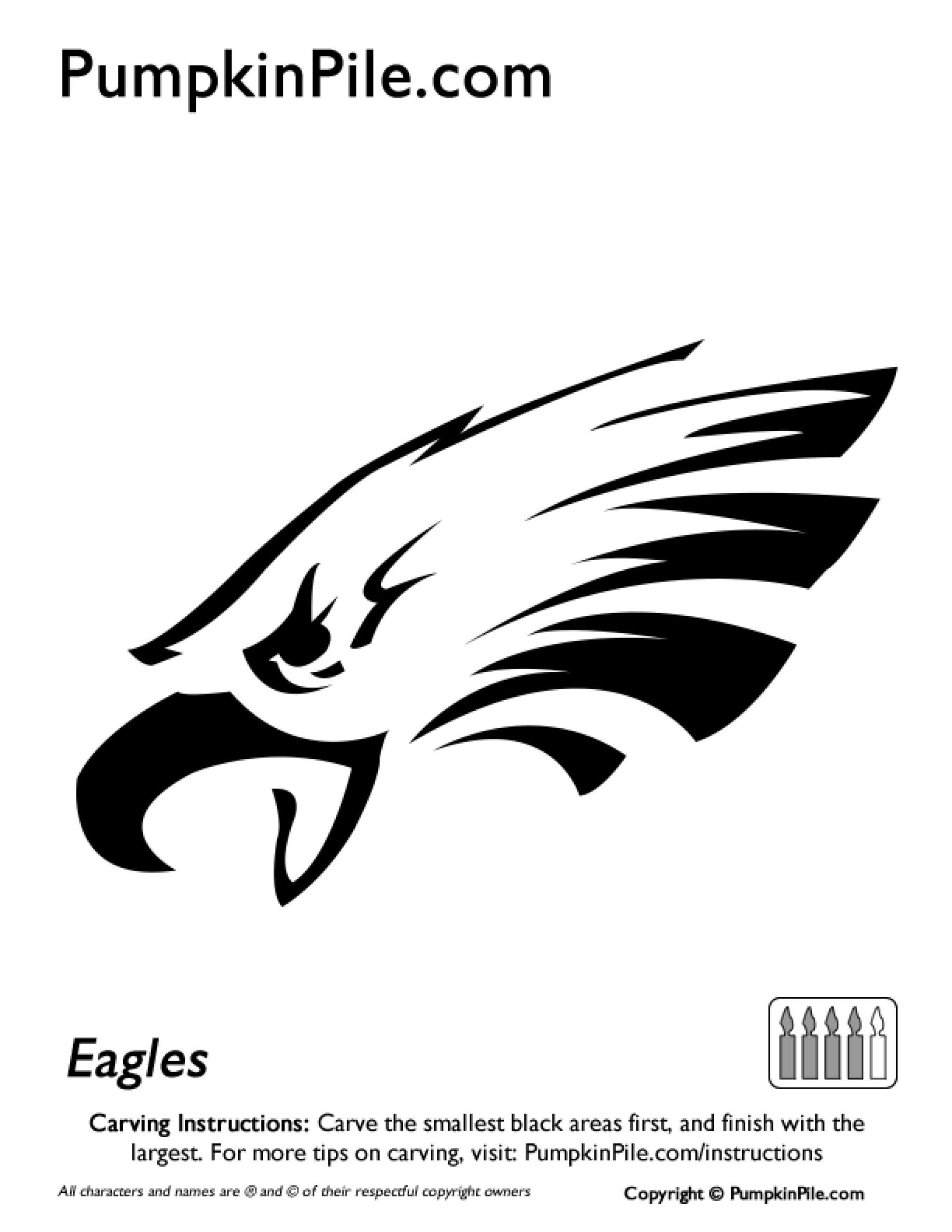 Nfl: Philadelphia Eagles (Free Pumpkin Stencil - Pumpkin Pattern intended for Philadelphia Eagles Pumpkin Stencil Printable