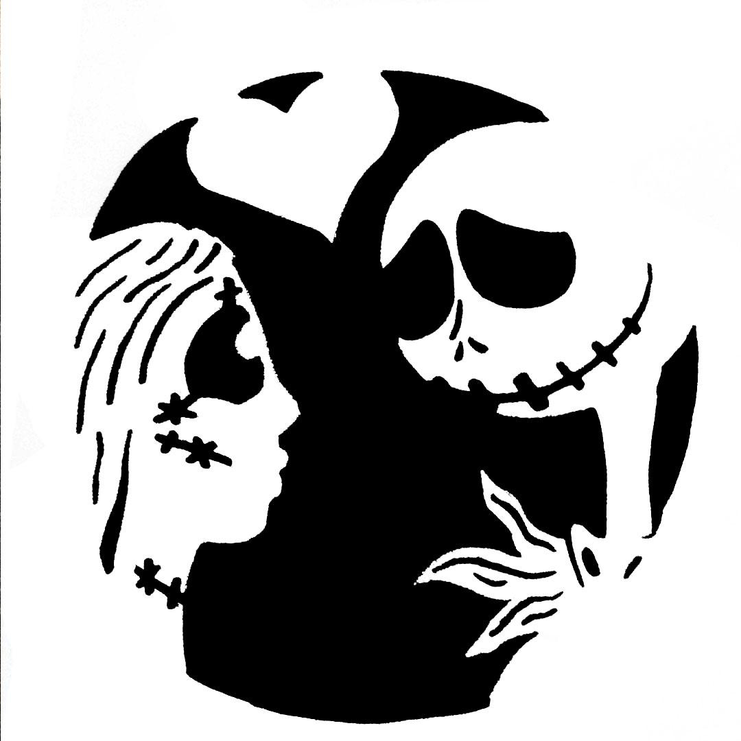 Nightmare Before Christmas: Jack & Sally (Pumpkin Stencil within Free Printable Jack And Sally Pumpkin Stencil