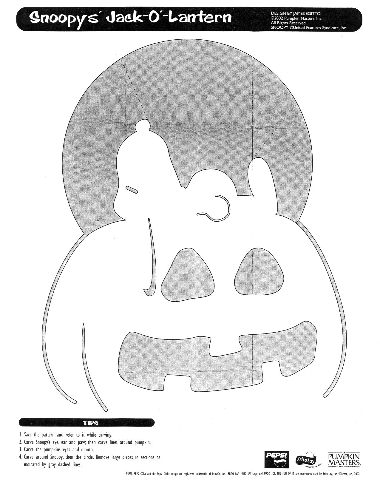 Peanuts/Charlie Brown: Snoopy (Pumpkin Stencil - Pumpkin Pattern for Snoopy Pumpkin Carving Patterns Free Printable