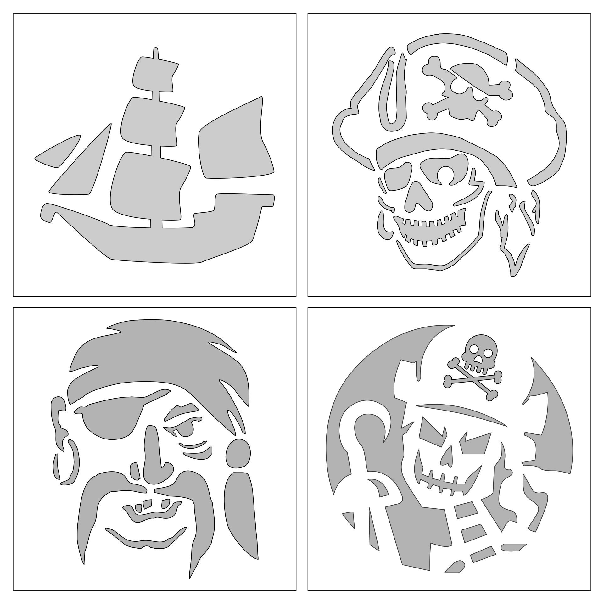 Pirate Pumpkin Stencil - 10 Free Pdf Printables | Printablee with Pirate Pumpkin Stencil Printable