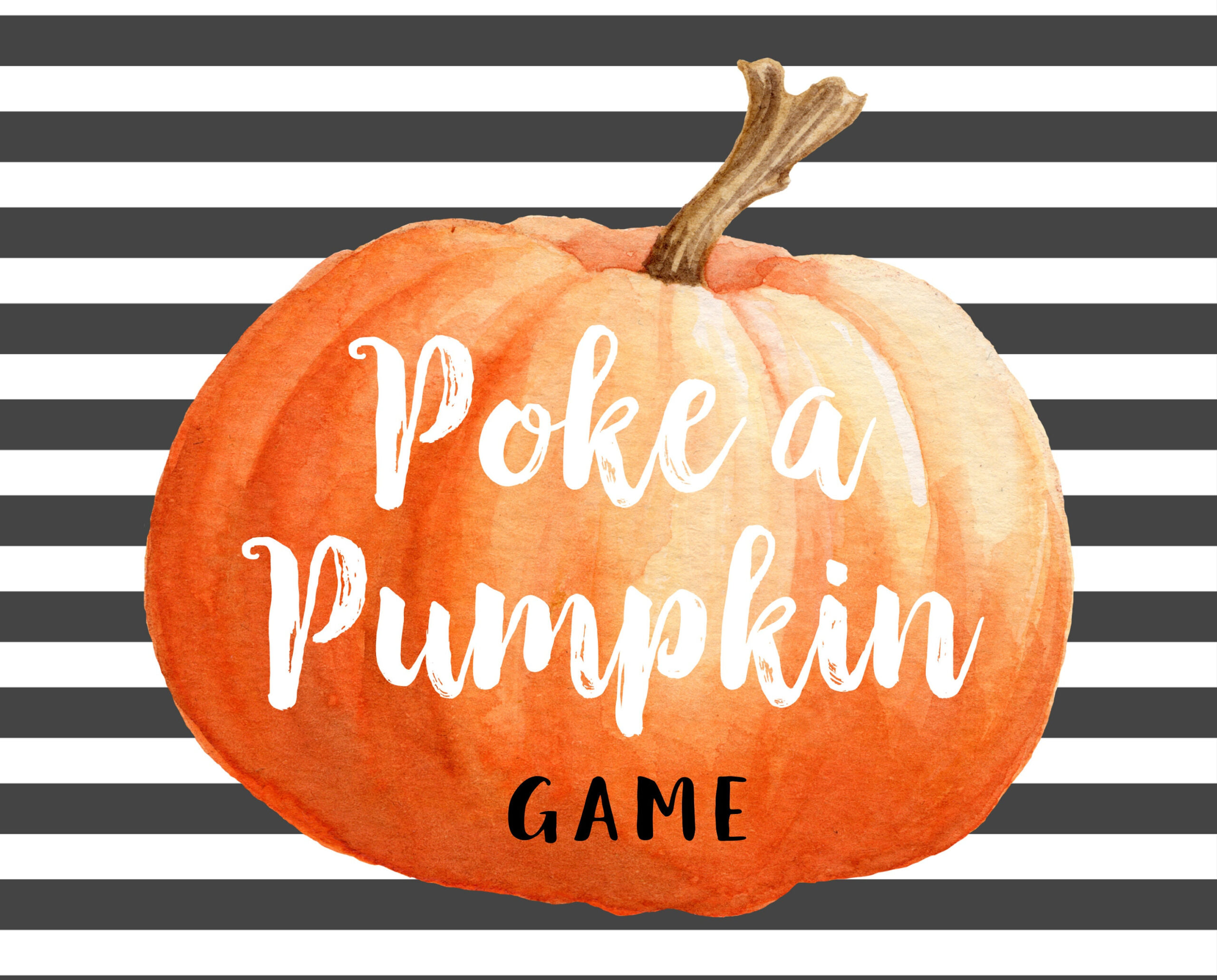 Poke A Pumpkin Game Sign - Printable Party Game Sign, Fall Party throughout Poke A Pumpkin Printable