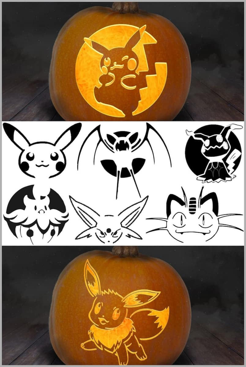 Pokemon Pumpkin Carving Stencils: Over 100 Free Printable Pdfs within Anime Pumpkin Stencils Printable