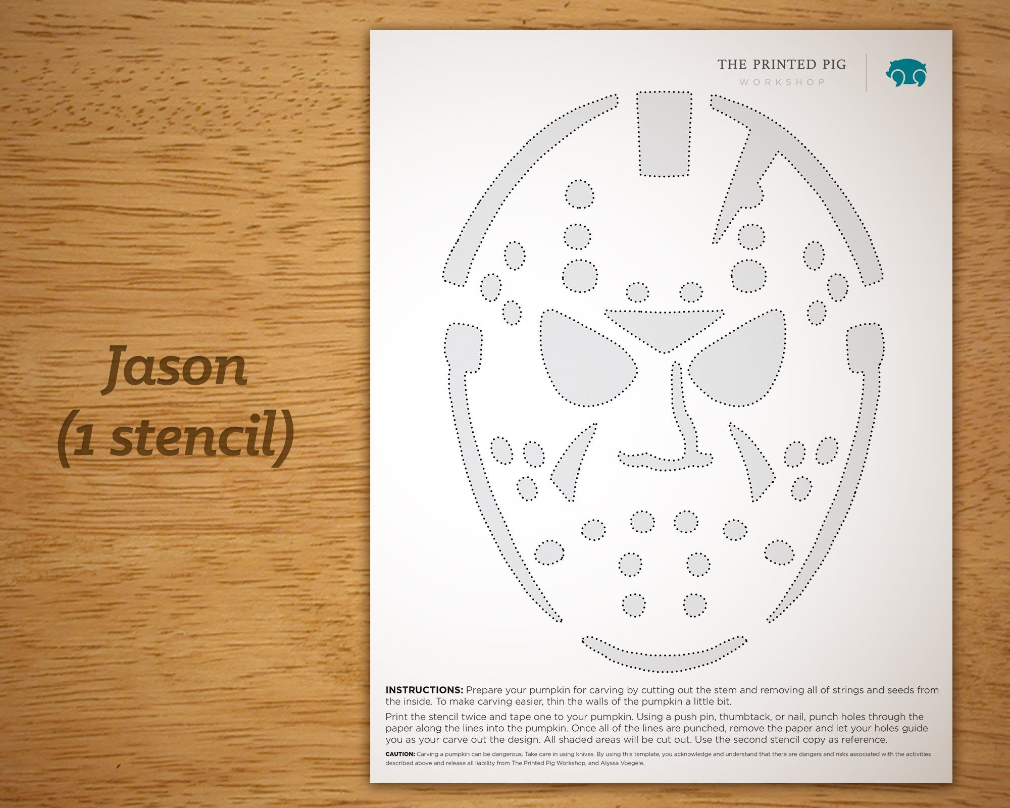 Printable Pumpkin Carving Pattern: Jason From Halloween, Hockey within Jason Pumpkin Stencil Printable
