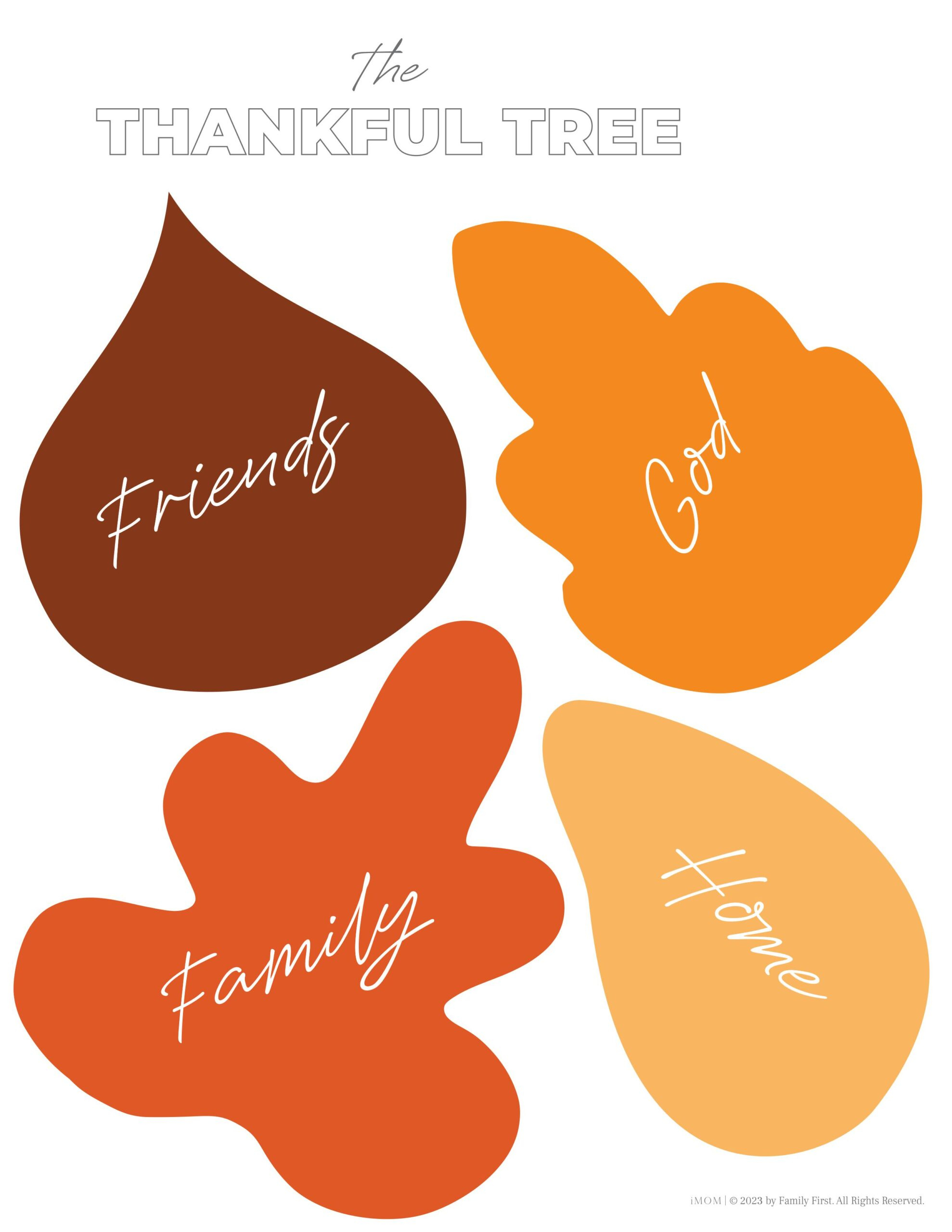 Printable Thankful Tree - Imom for Free Printable Thankful Leaves Printable