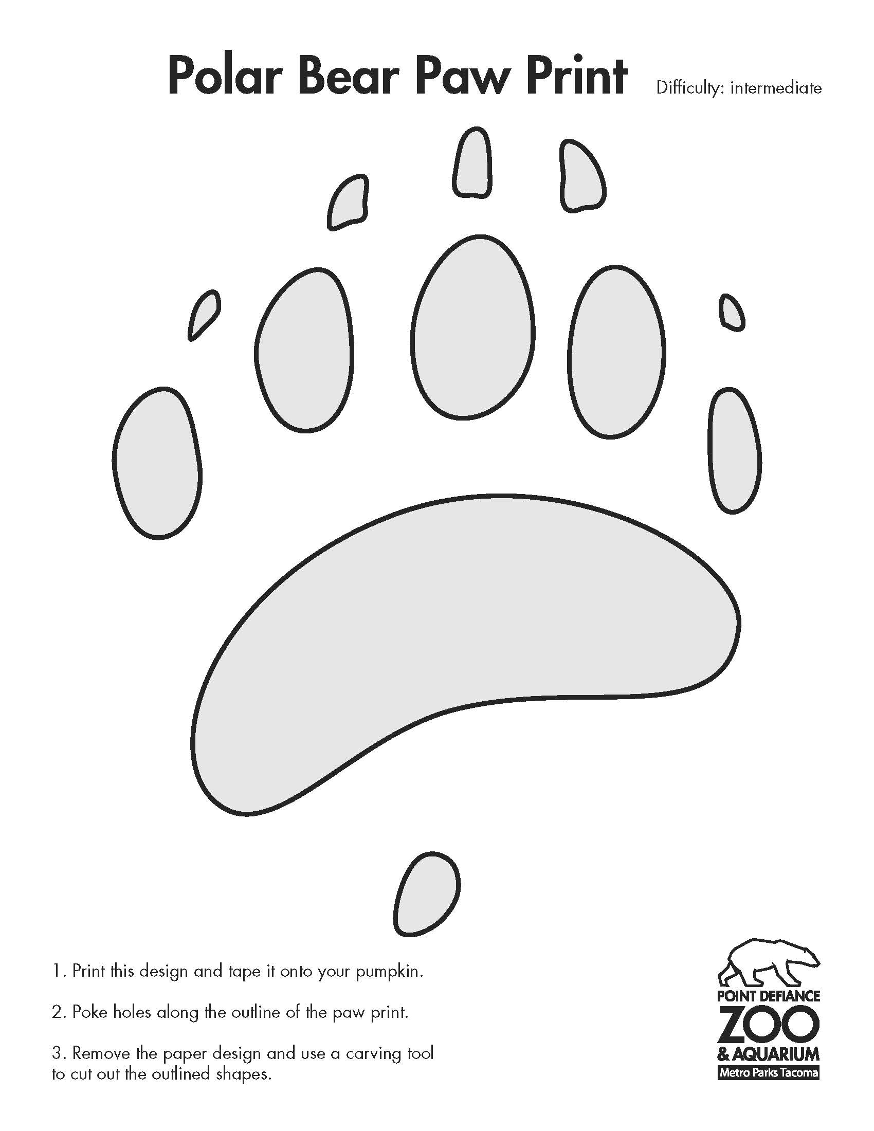 Pumpkin Carving - Point Defiance Zoo & Aquarium regarding Printable Paw Print Pumpkin Stencil