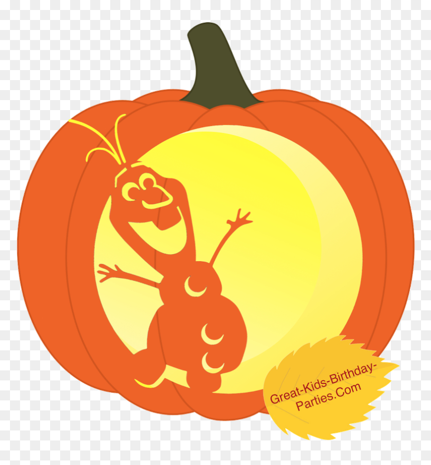 Pumpkin Carving Template Olaf, Hd Png Download - Vhv in Olaf Printable Pumpkin Stencil
