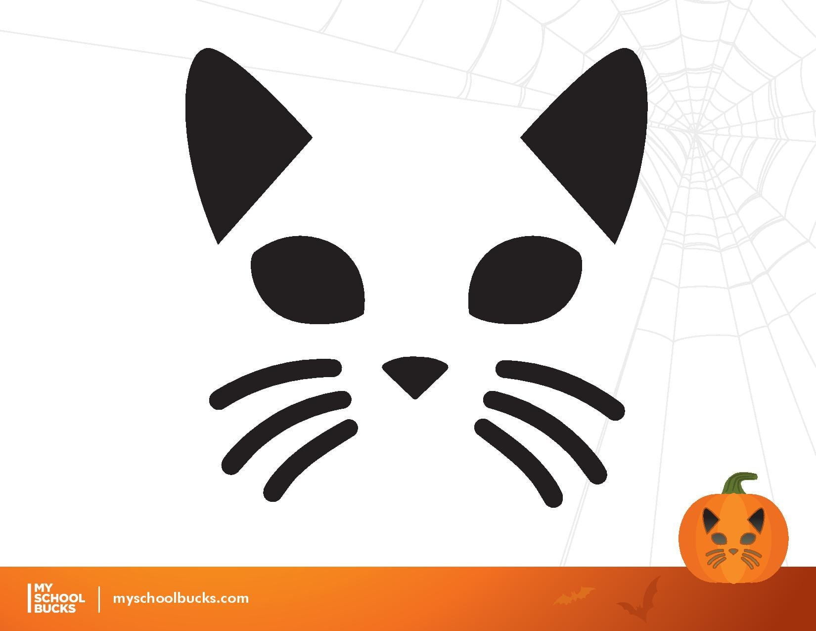Pumpkin Cat Stencils Free Printable Large Stencils For Painting with Printable Cat Face Pumpkin Stencil