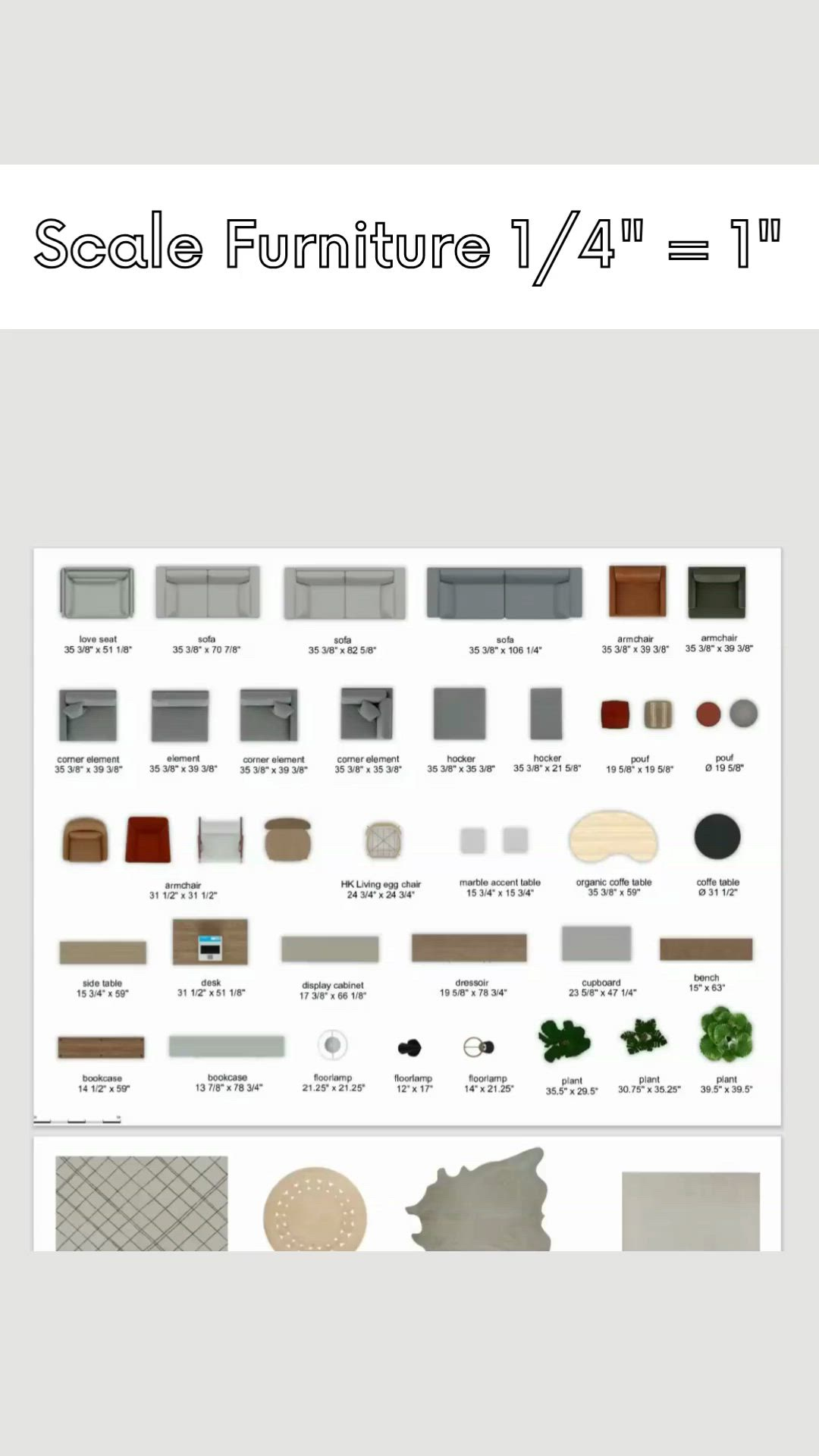 Scale Furniture 1/4&amp;quot; = 1&amp;quot; in 1 4 Inch Scale Furniture Templates Printable Free
