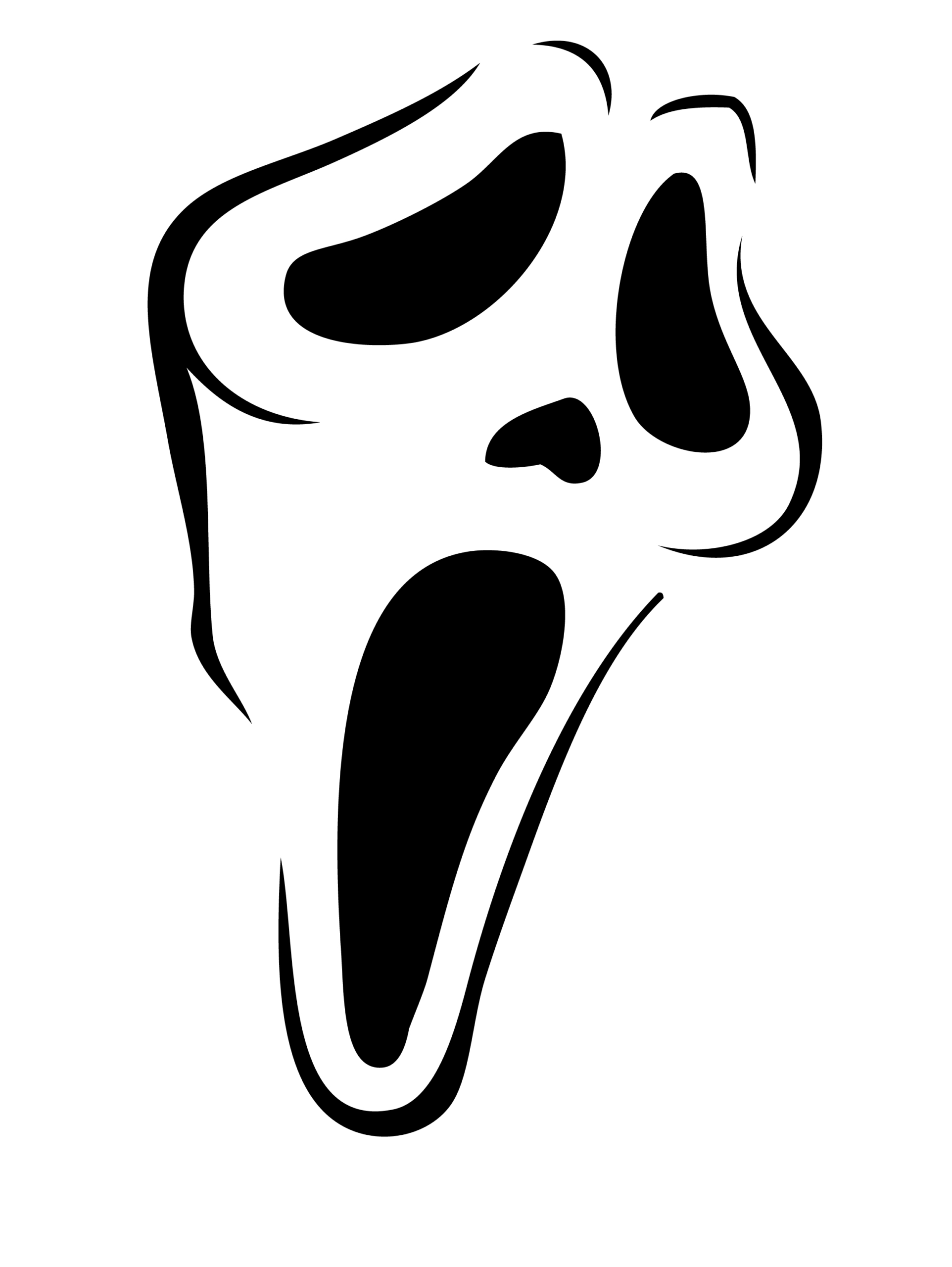Scream: Ghostface (Free Pumpkin Stencil - Pumpkin Pattern in Ghostface Pumpkin Stencil Printable