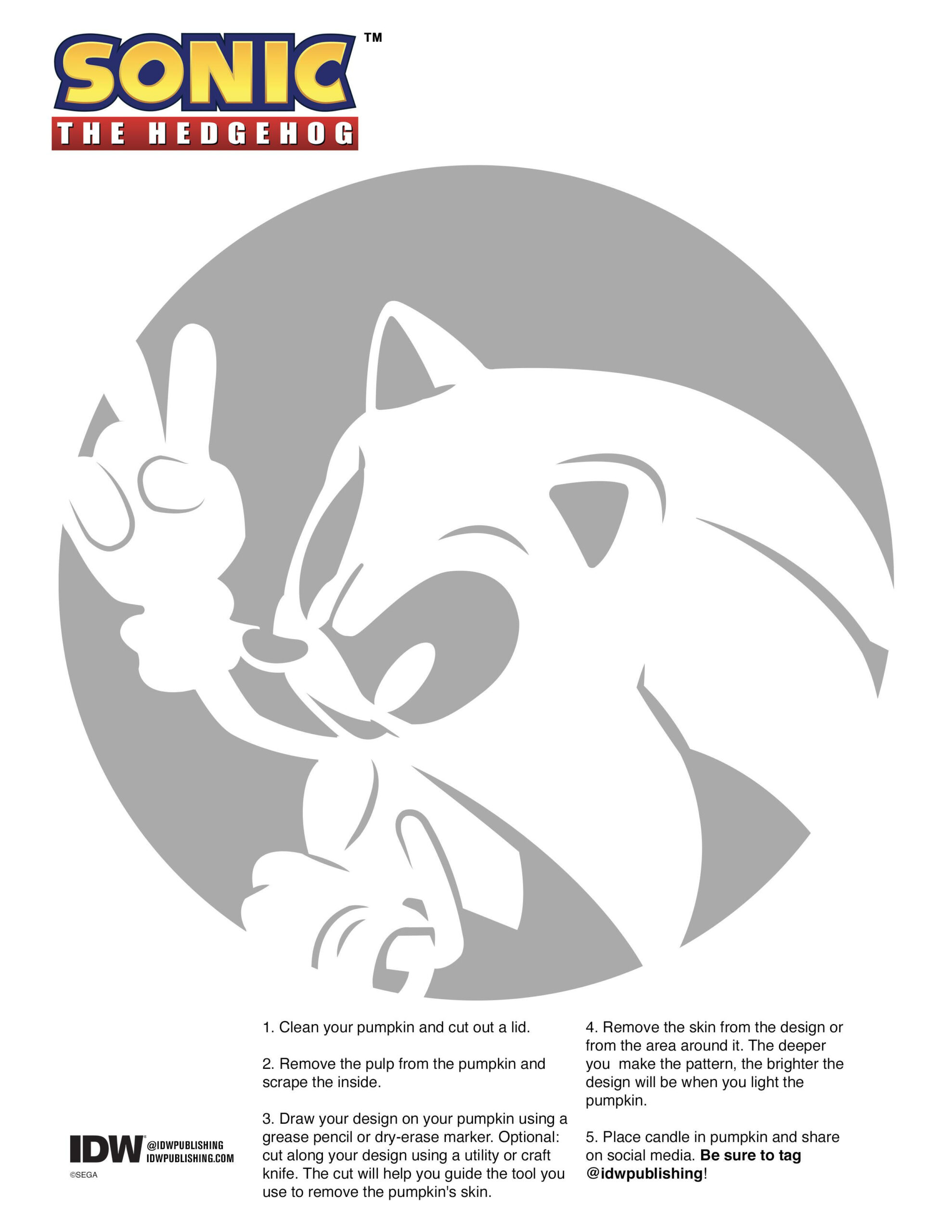 Sega: Sonic The Hedgehog (Free Pumpkin Stencil - Pumpkin Pattern regarding Printable Sonic Pumpkin Stencils