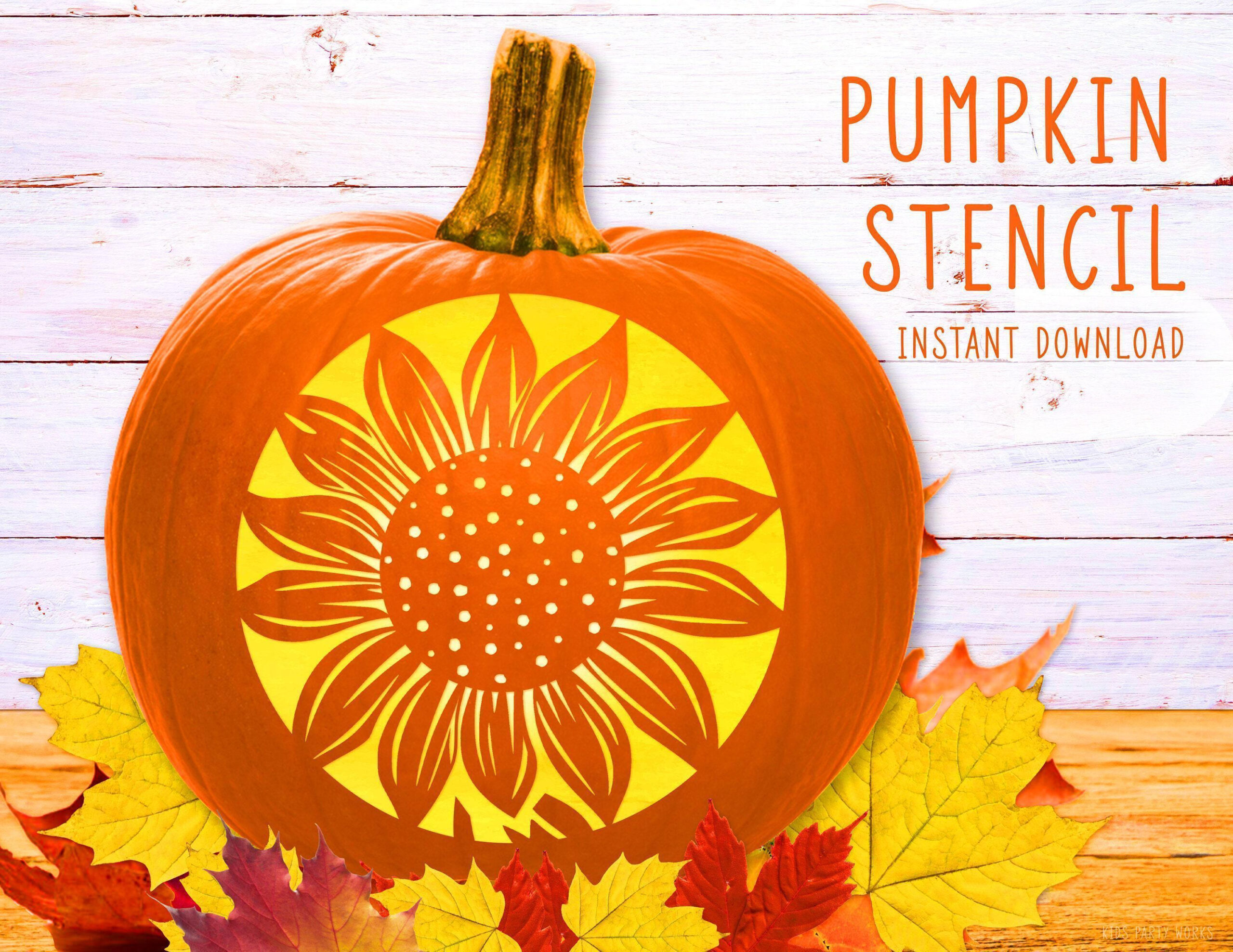 Sonnenblume Kürbis Schablone, Blumen Schablone, Sonnenblume Kürbis pertaining to Sunflower Pumpkin Carving Stencil Printable