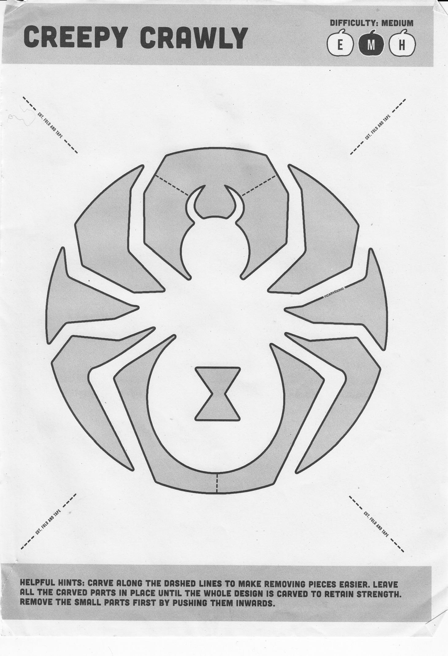 Spider (Free Pumpkin Stencil - Pumpkin Pattern - Pumpkin Template intended for Printable Spider Pumpkin Stencil