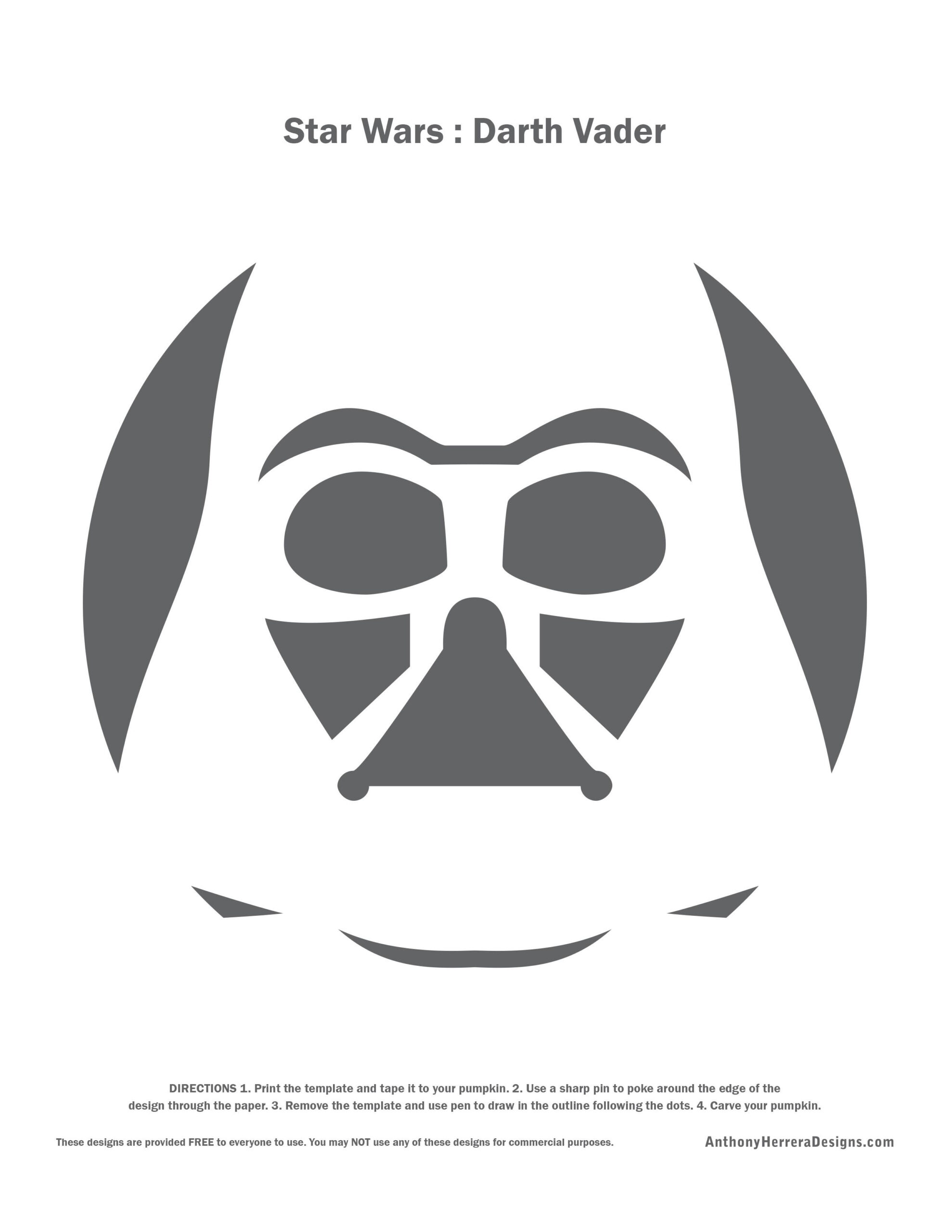 Star Wars: Darth Vader (Free Pumpkin Stencil - Pumpkin Pattern regarding Printable Darth Vader Pumpkin Stencil