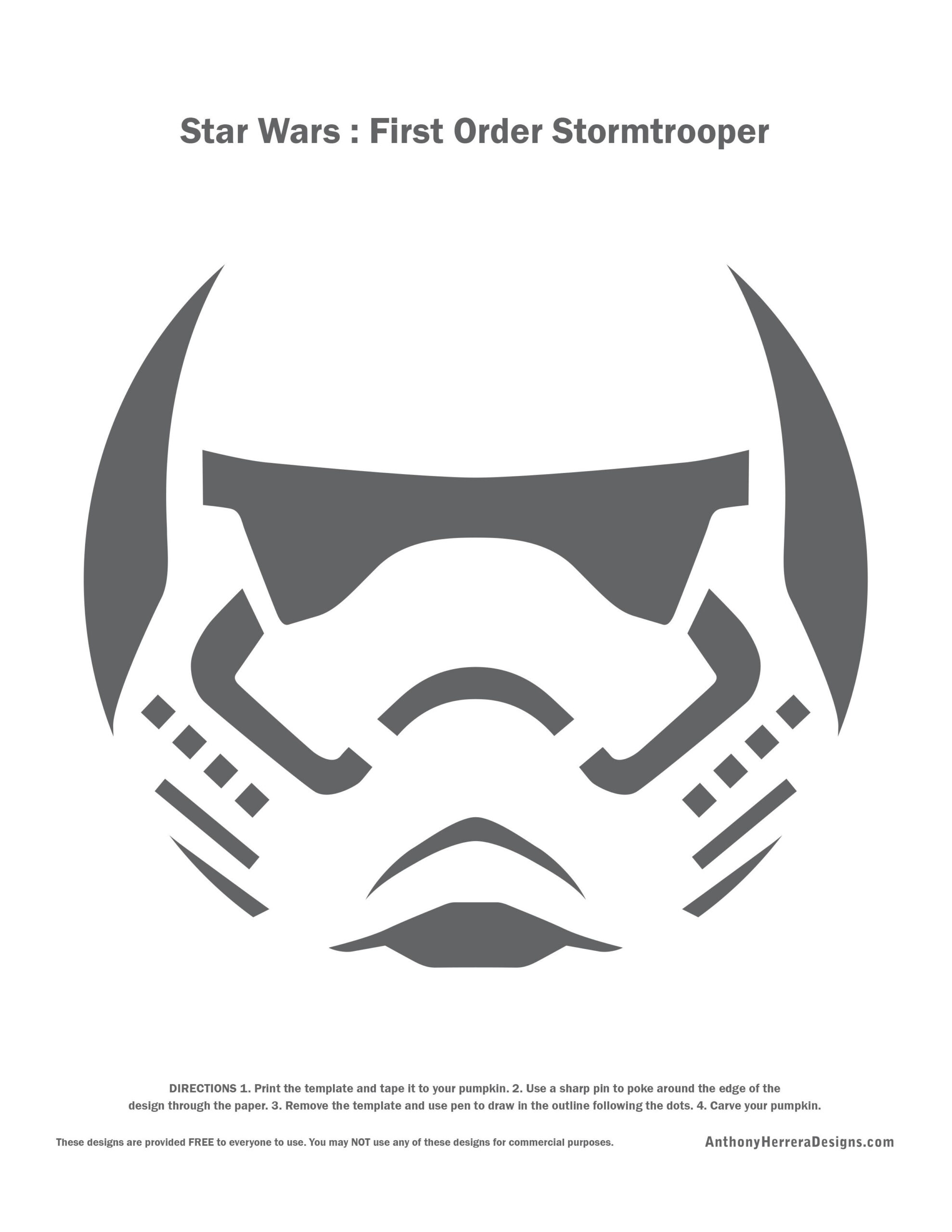 Star Wars: Storm Trooper / Stormtrooper (Free Pumpkin Stencil within Printable Stormtrooper Pumpkin Stencil