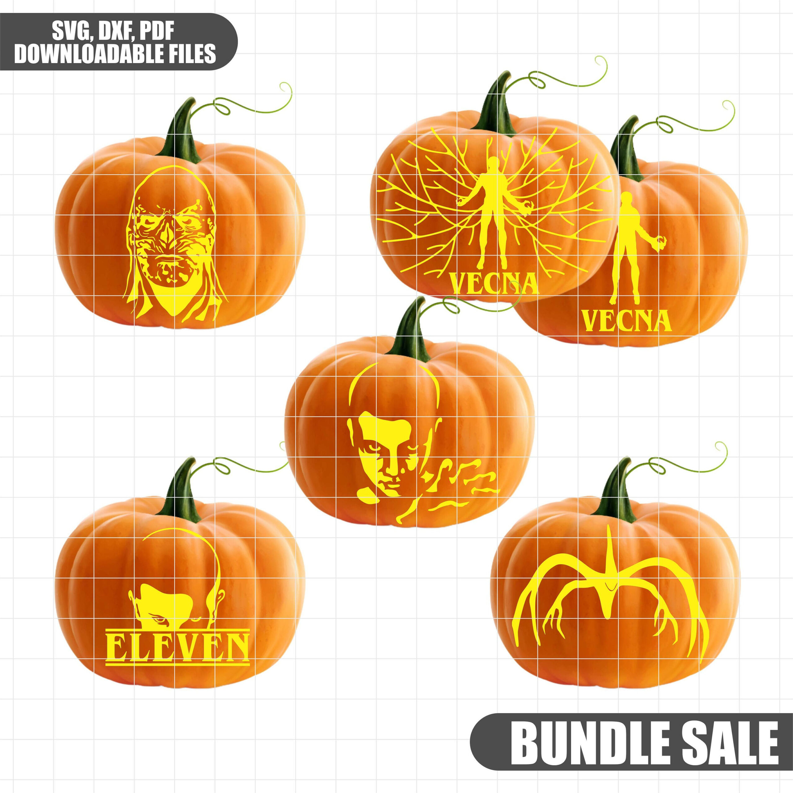 Stranger Things Pumpkin Bundle Svg, Pumpkin ,Printable Jack O with regard to Printable Stranger Things Pumpkin Stencil
