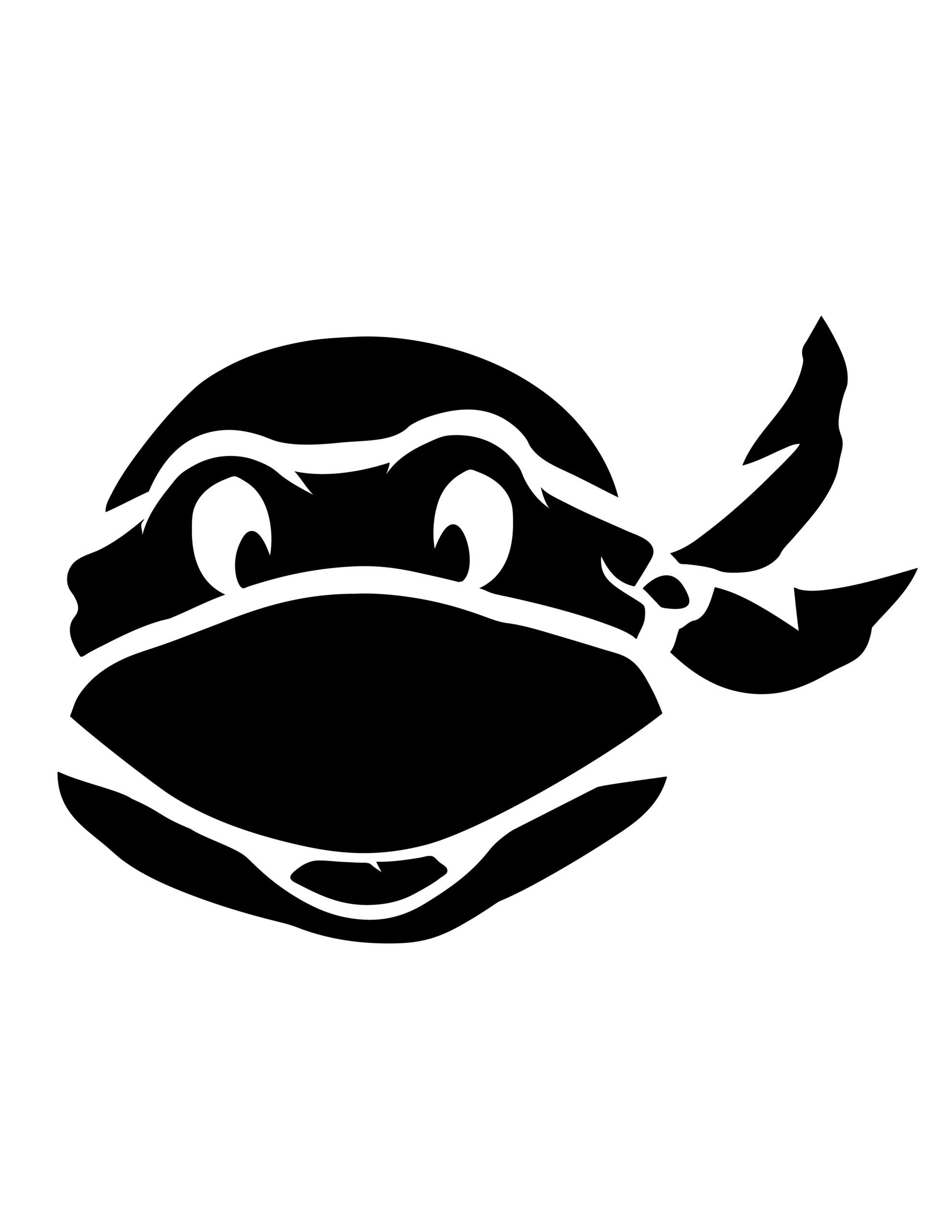 Teenage Mutant Ninja Turtles (Pumpkin Stencil - Pumpkin Pattern in Printable Ninja Turtle Pumpkin Stencil