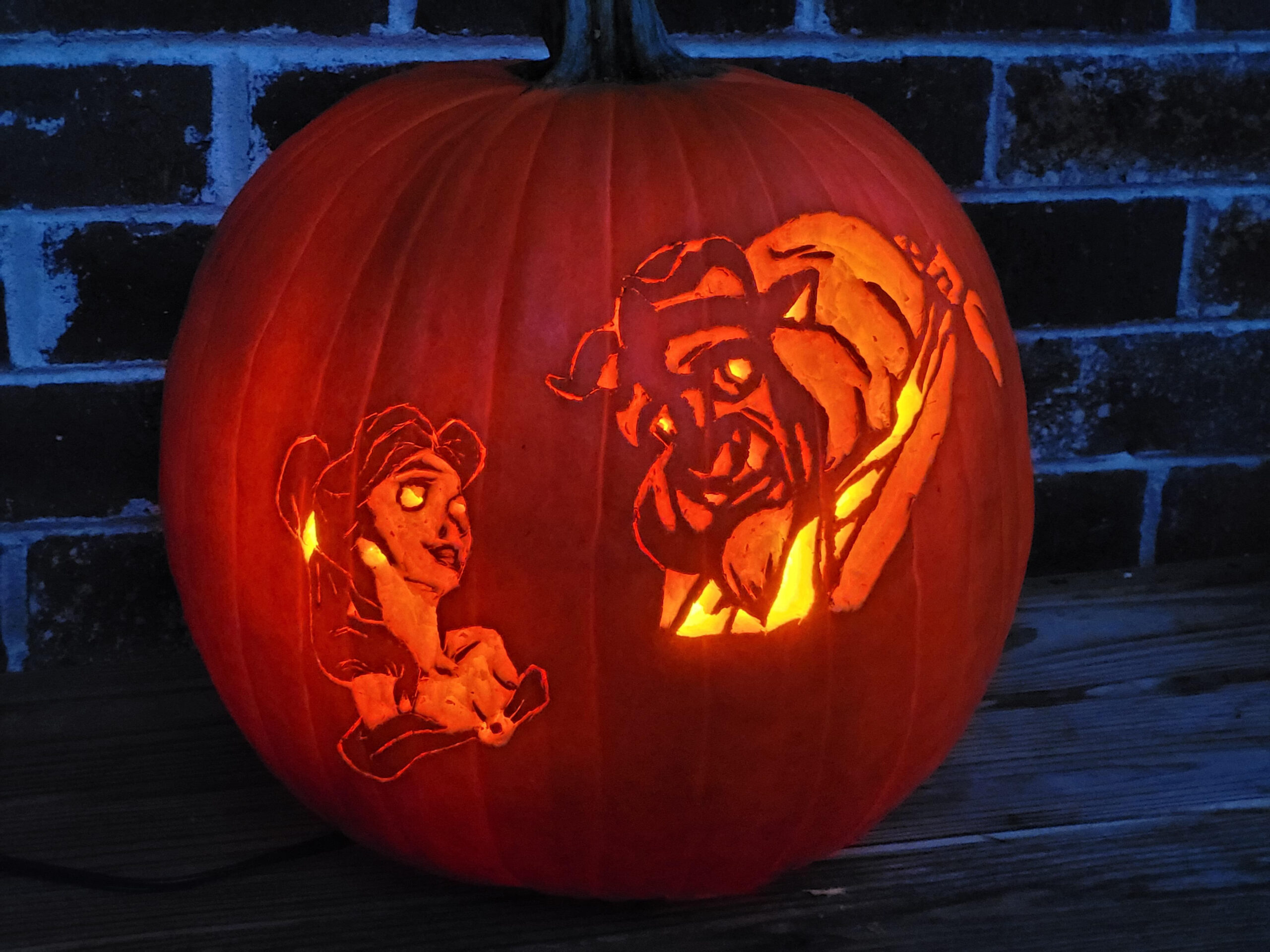 The Other Day I Shared My Beauty And The Beast Pumpkin Here Is in Beauty And The Beast Pumpkin Stencil Printable