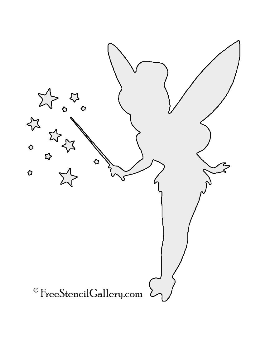 Tinkerbell 02 Stencil - Worksheets Library within Tinkerbell Pumpkin Stencil Printable