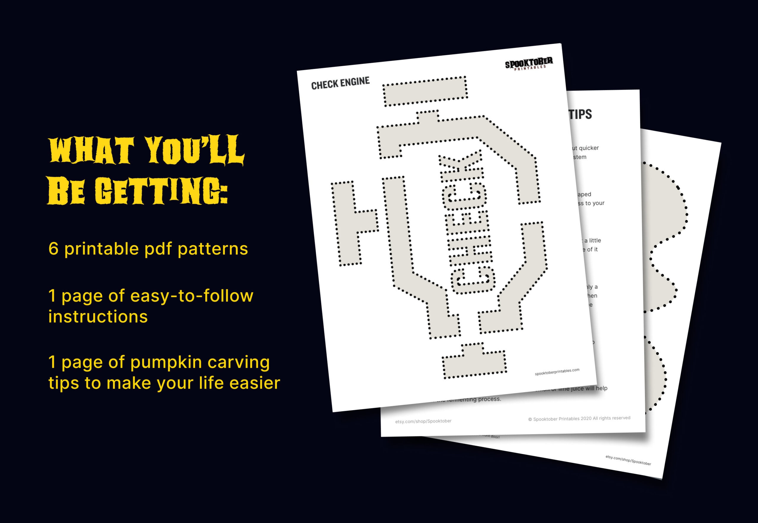 Überprüfen Sie Motor Leichte Kürbis Carving Stencil || Lustiges within Check Engine Light Pumpkin Stencil Printable Pdf