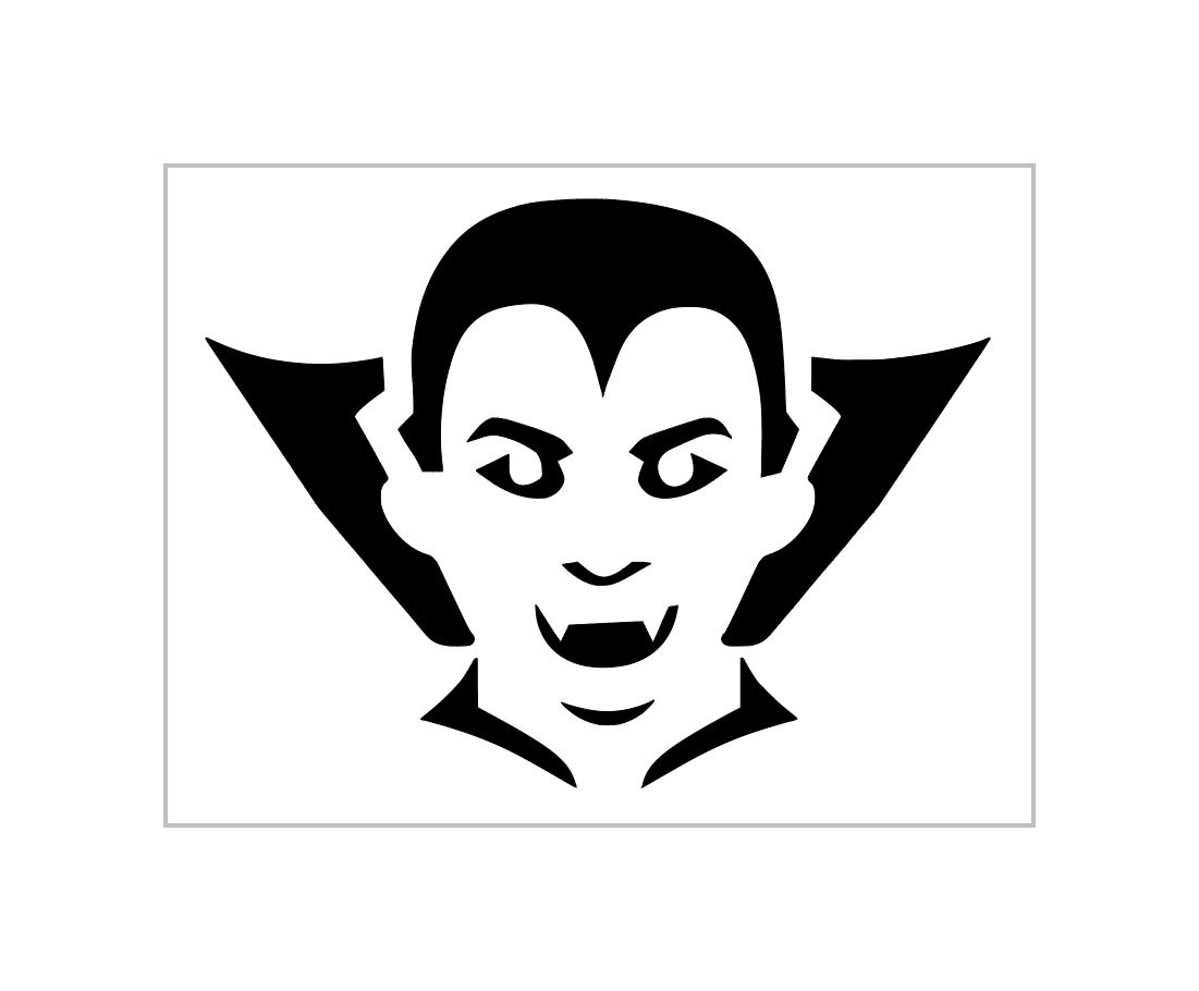 Vampire Dracula Stencil Halloween Pumpkin Carving Reusable Sheet with Vampire Pumpkin Stencils Printable