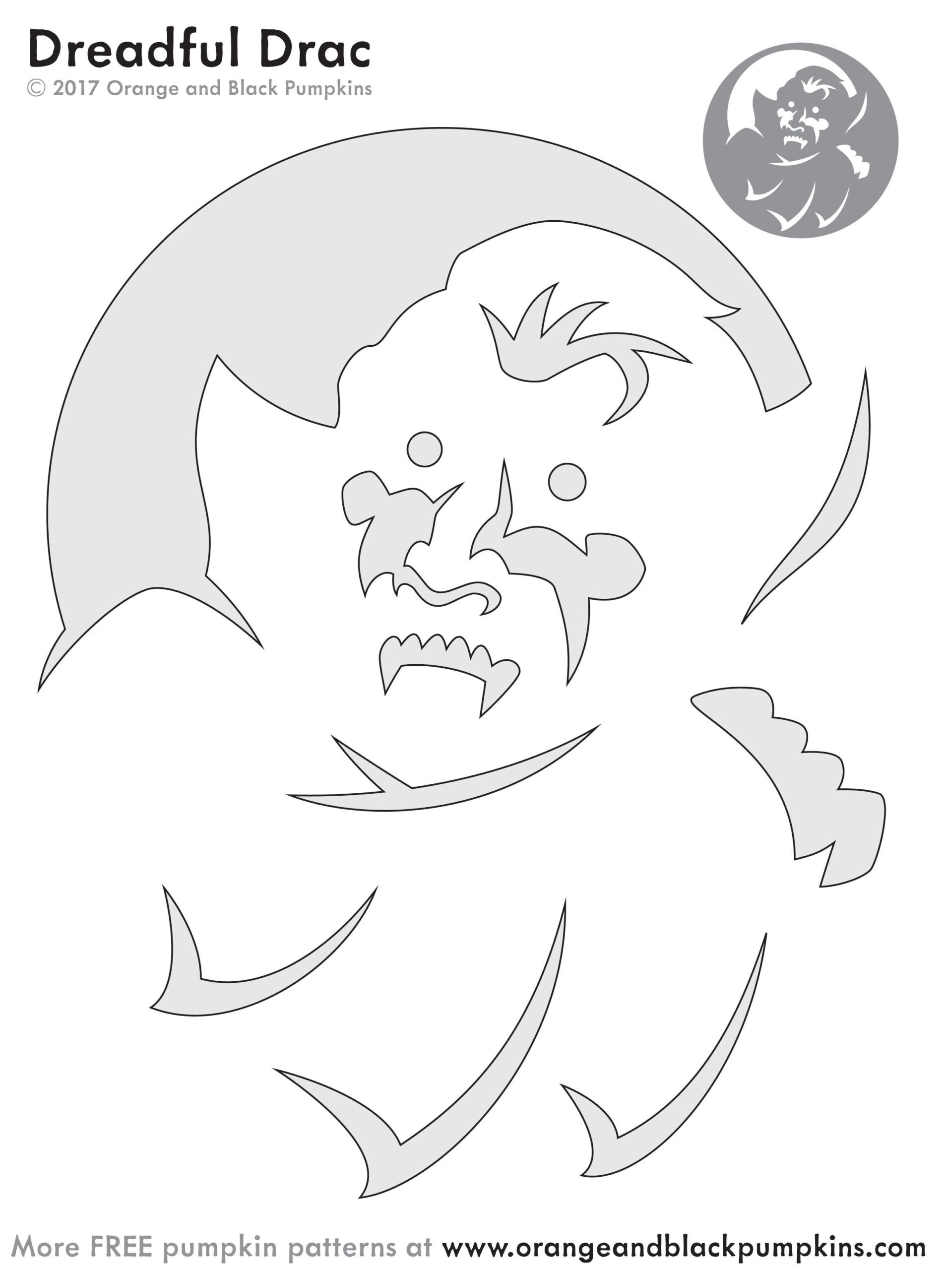 Vampire (Free Pumpkin Stencil - Pumpkin Pattern - Pumpkin Template inside Vampire Pumpkin Stencils Printable