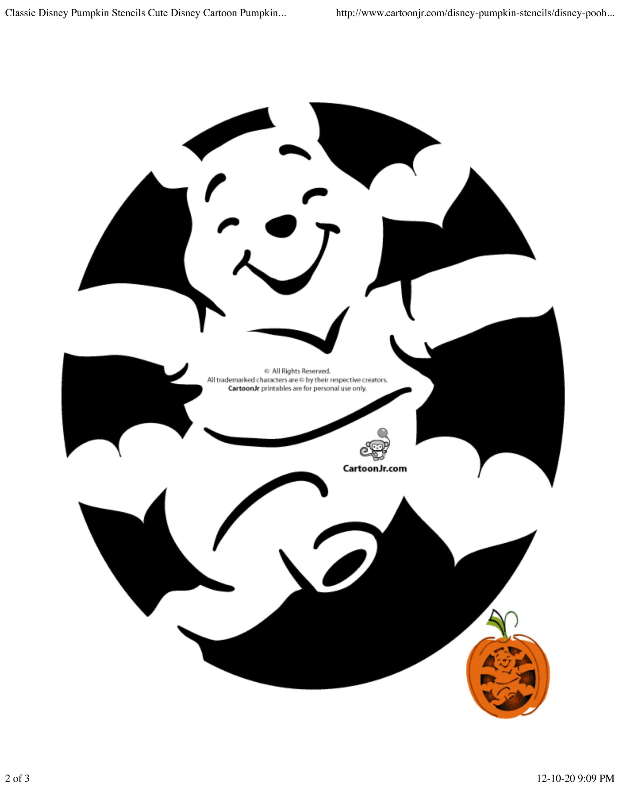 Winnie The Pooh (Pumpkin Stencil - Pumpkin Pattern - Pumpkin with Printable Winnie The Pooh Pumpkin Stencils