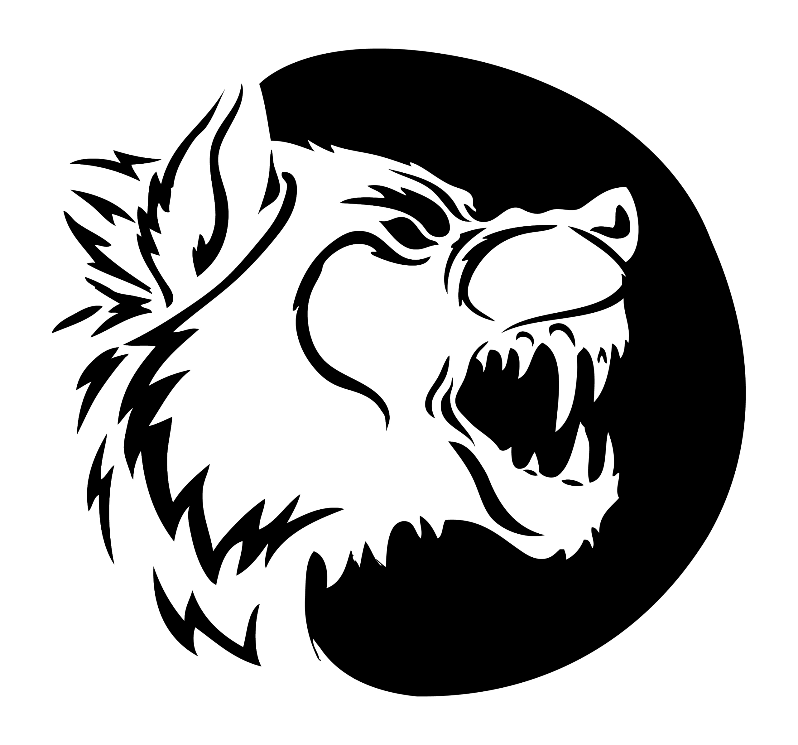 Wolf (Pumpkin Stencil - Pumpkin Pattern - Pumpkin Template - Jack in Printable Werewolf Pumpkin Stencil