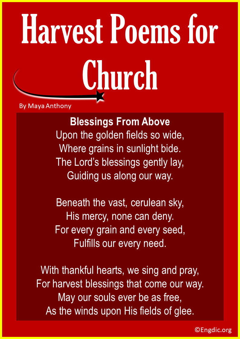 10 Best Harvest Poems For Church - Engdic with Harvest Thanksgiving Poems For Church