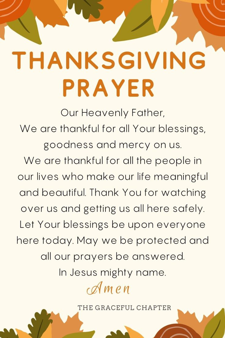 10 Best Thanksgiving Dinner Prayers - The Graceful Chapter for Poemas De Thanksgiving En Ingles