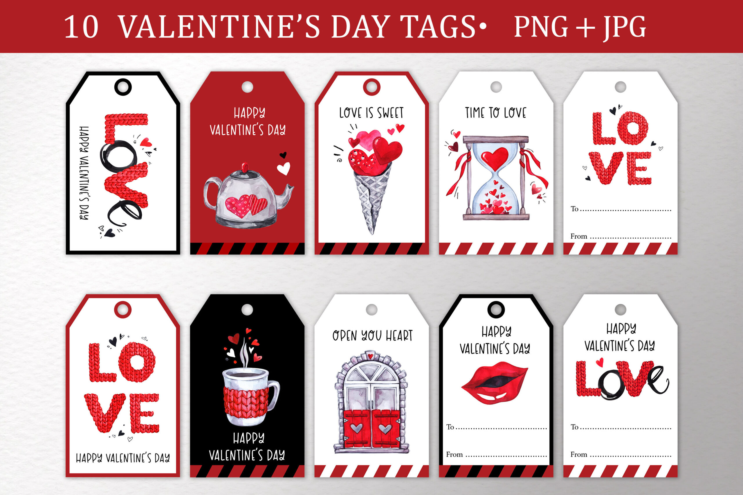10 Valentine'S Day Gift Tags| Love Signs Printable Labels with regard to Printable Valentine's Day Gift Tags