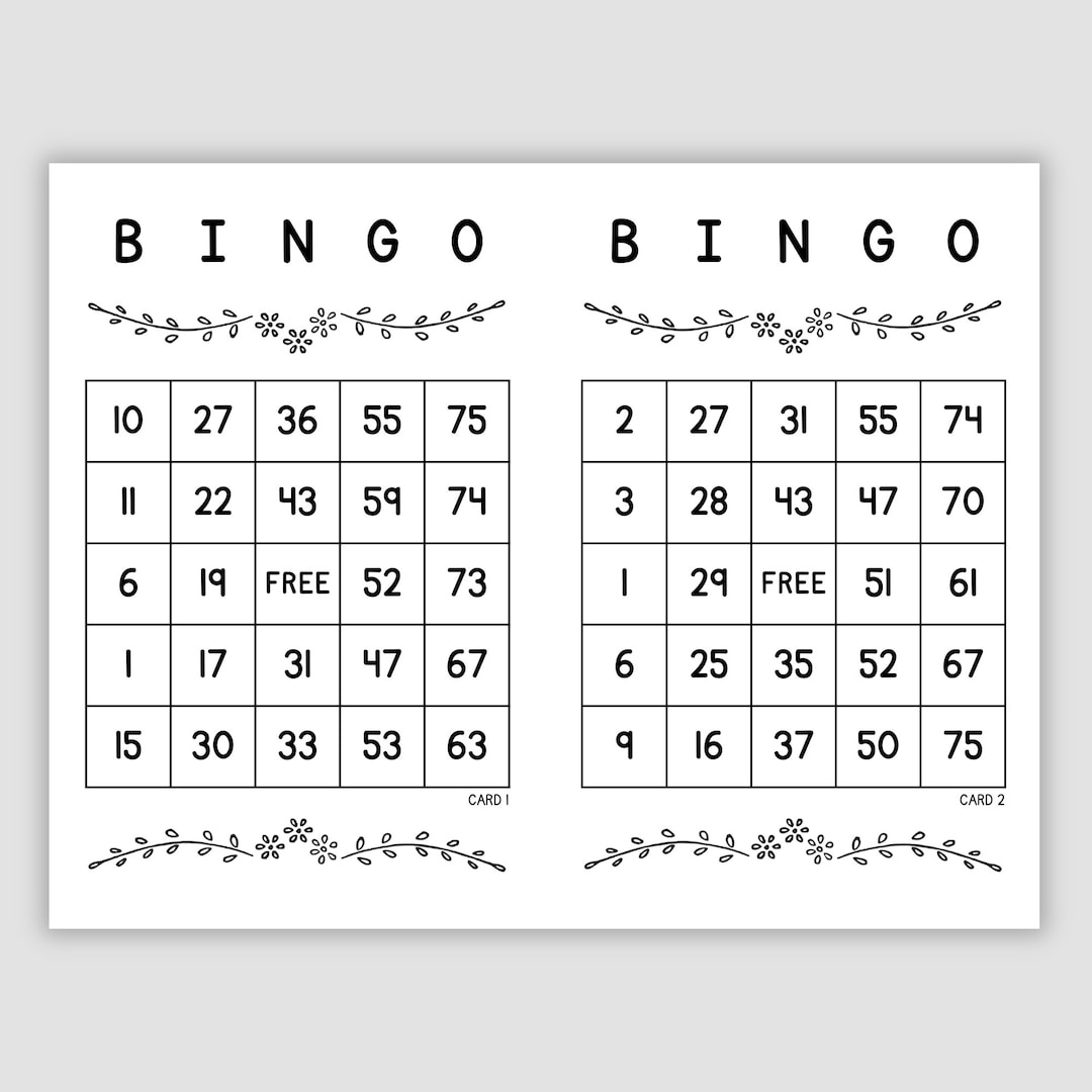 1000 Printable Bingo Cards Pdf Download, 1, 2, And 4 Per Page throughout Printable Bingo Cards 4 Per Page