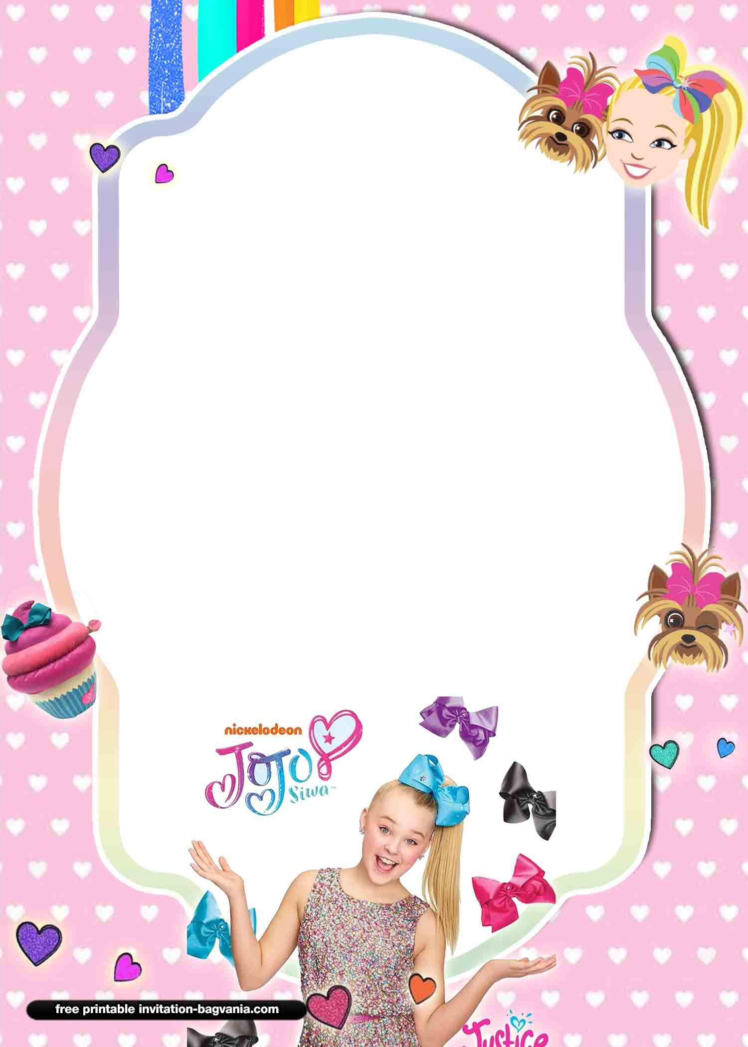 13+ Free Jojo Siwa Invitation Templates - Worksheets Library with Free Jojo Siwa Printables