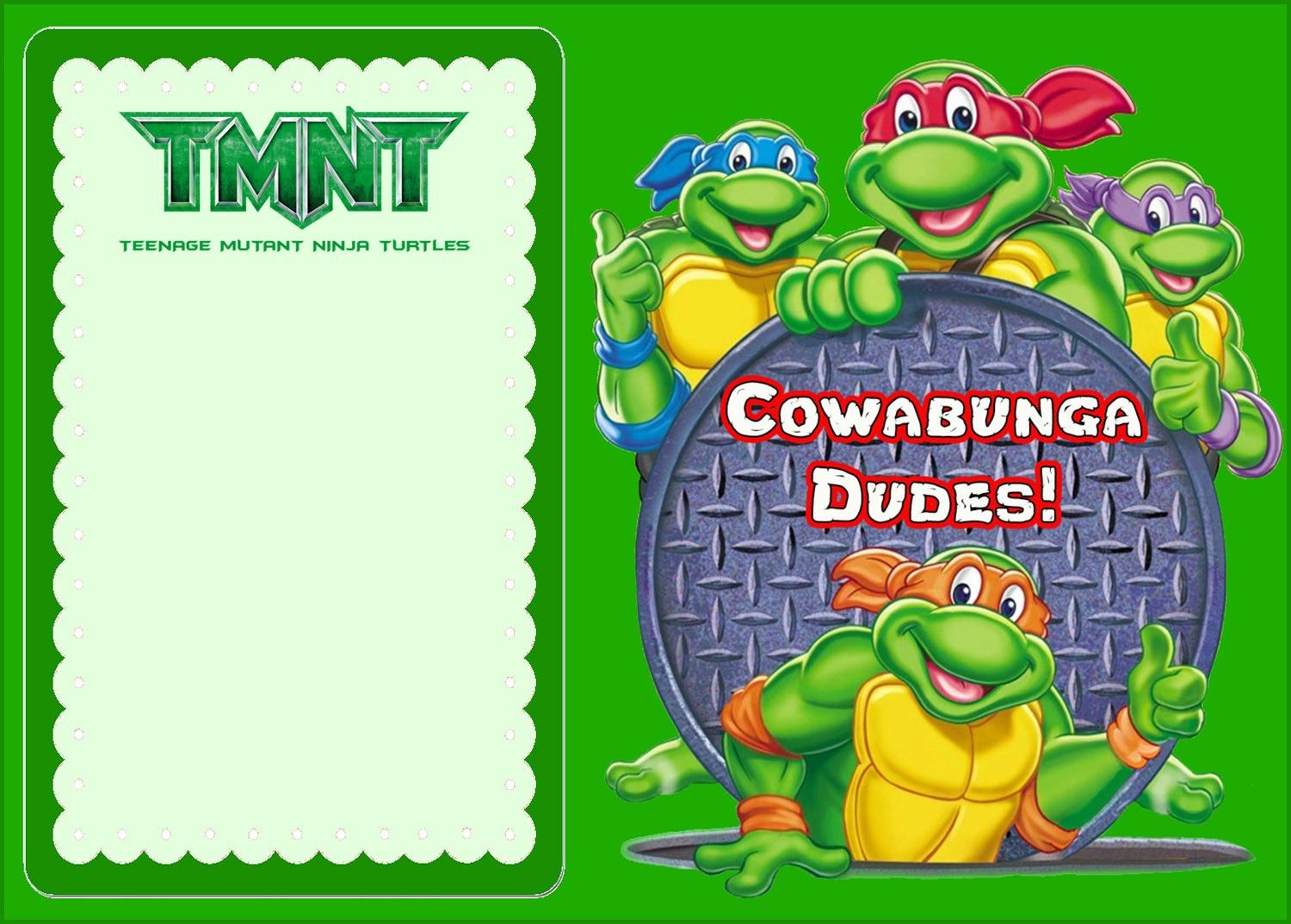 13 Ninja Turtles Invitations Ideas | Ninja Turtle Invitations with Free Printable Tmnt Birthday Invitations