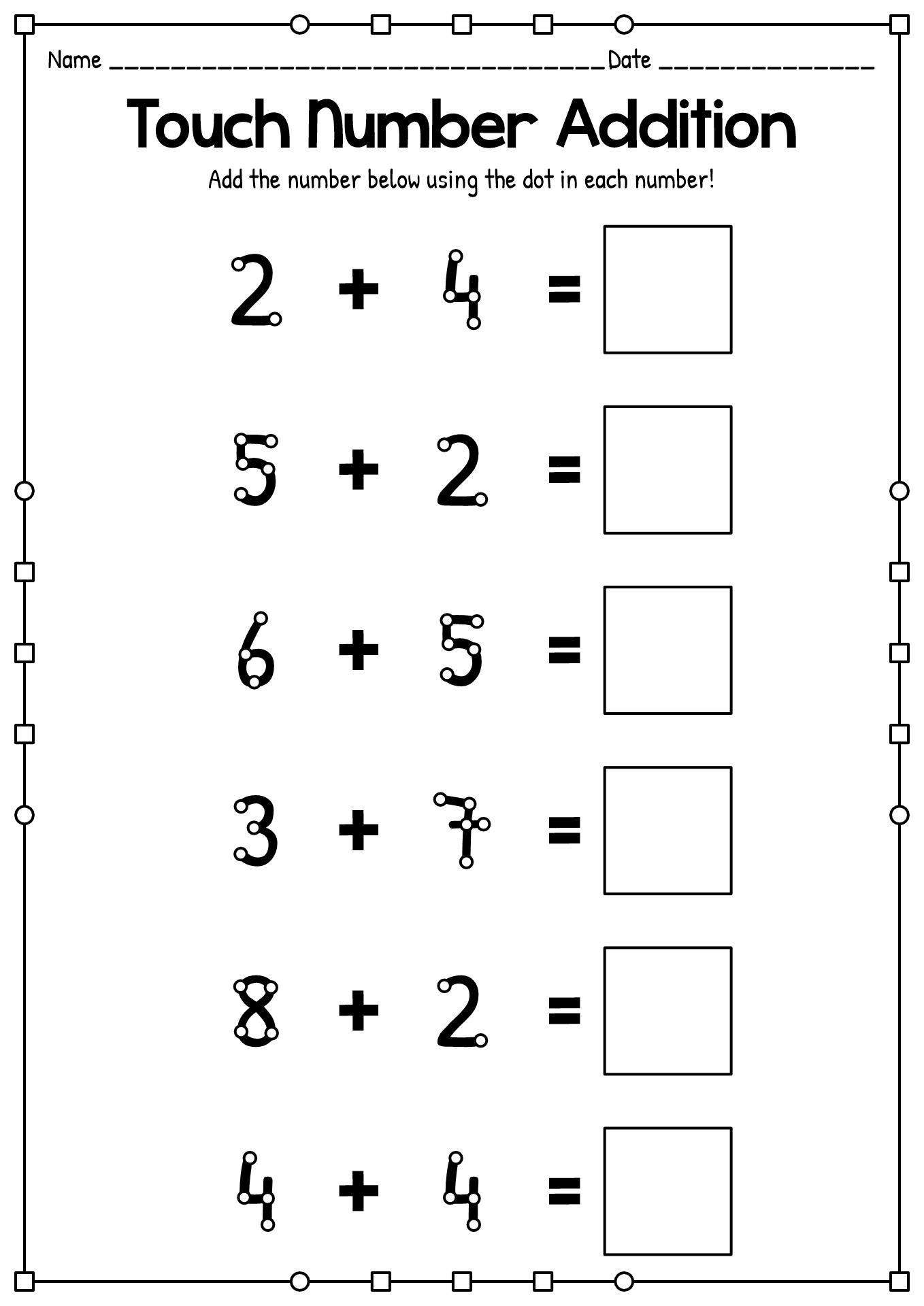 14 Dice Math Worksheets - Free Pdf At Worksheeto - Worksheets within Free Printable Touch Math Addition Worksheets