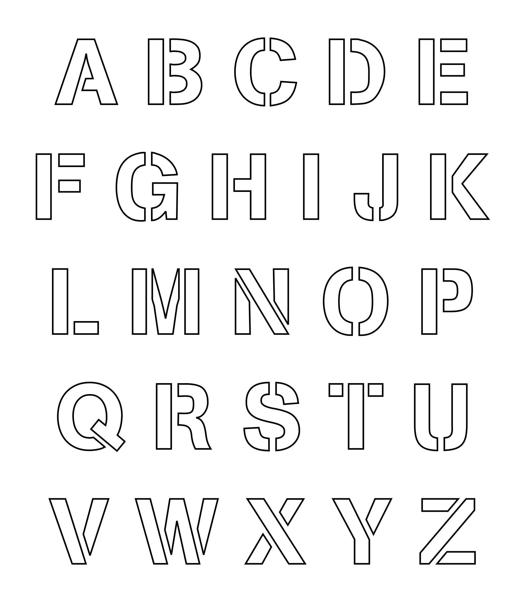 2 Inch Alphabet Letters Template - 10 Free Pdf Printables with regard to Free Printable 2 Inch Stencil Letters