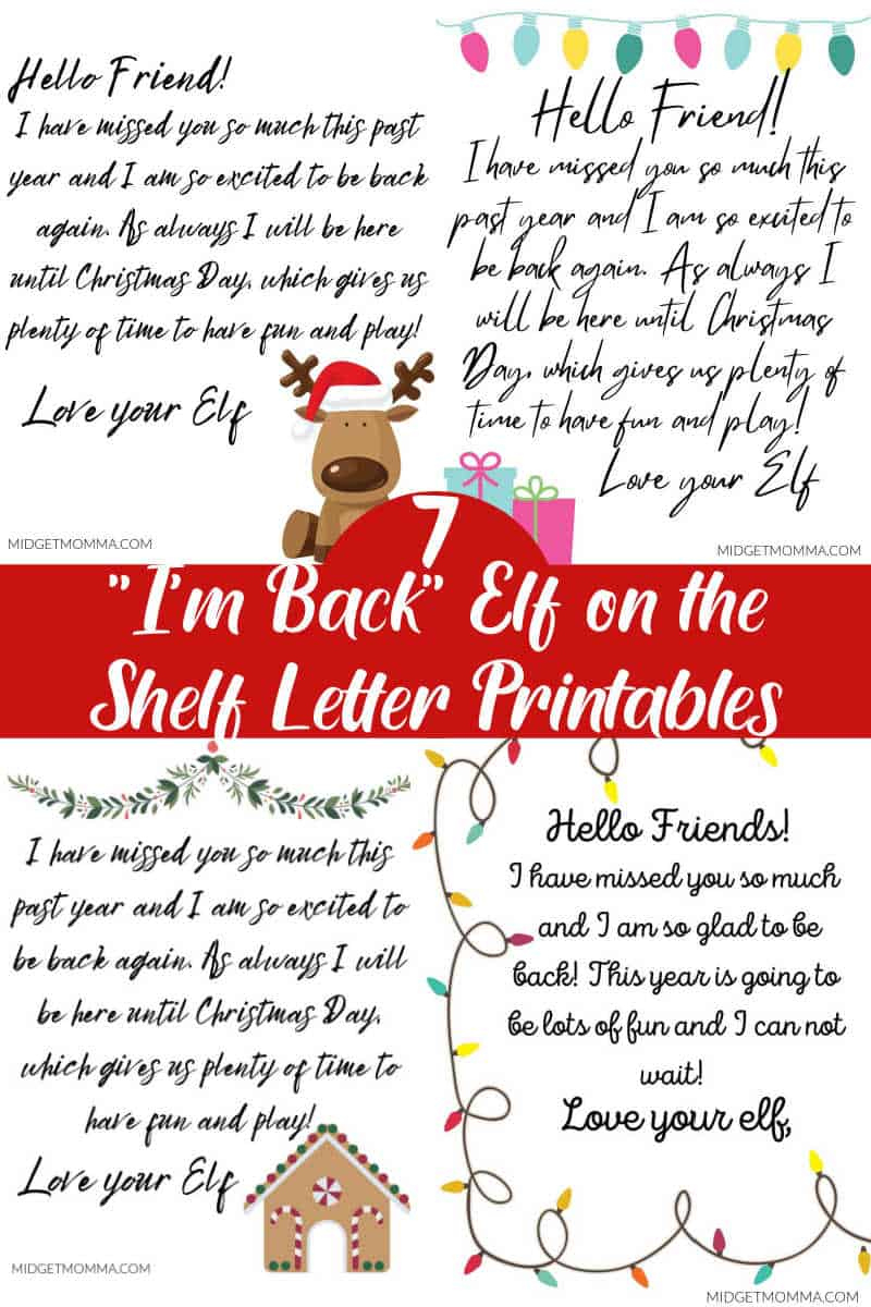 20 Free I&amp;#039;M Back Elf On The Shelf Arrival Letter Printables in Elf Is Back Free Printable